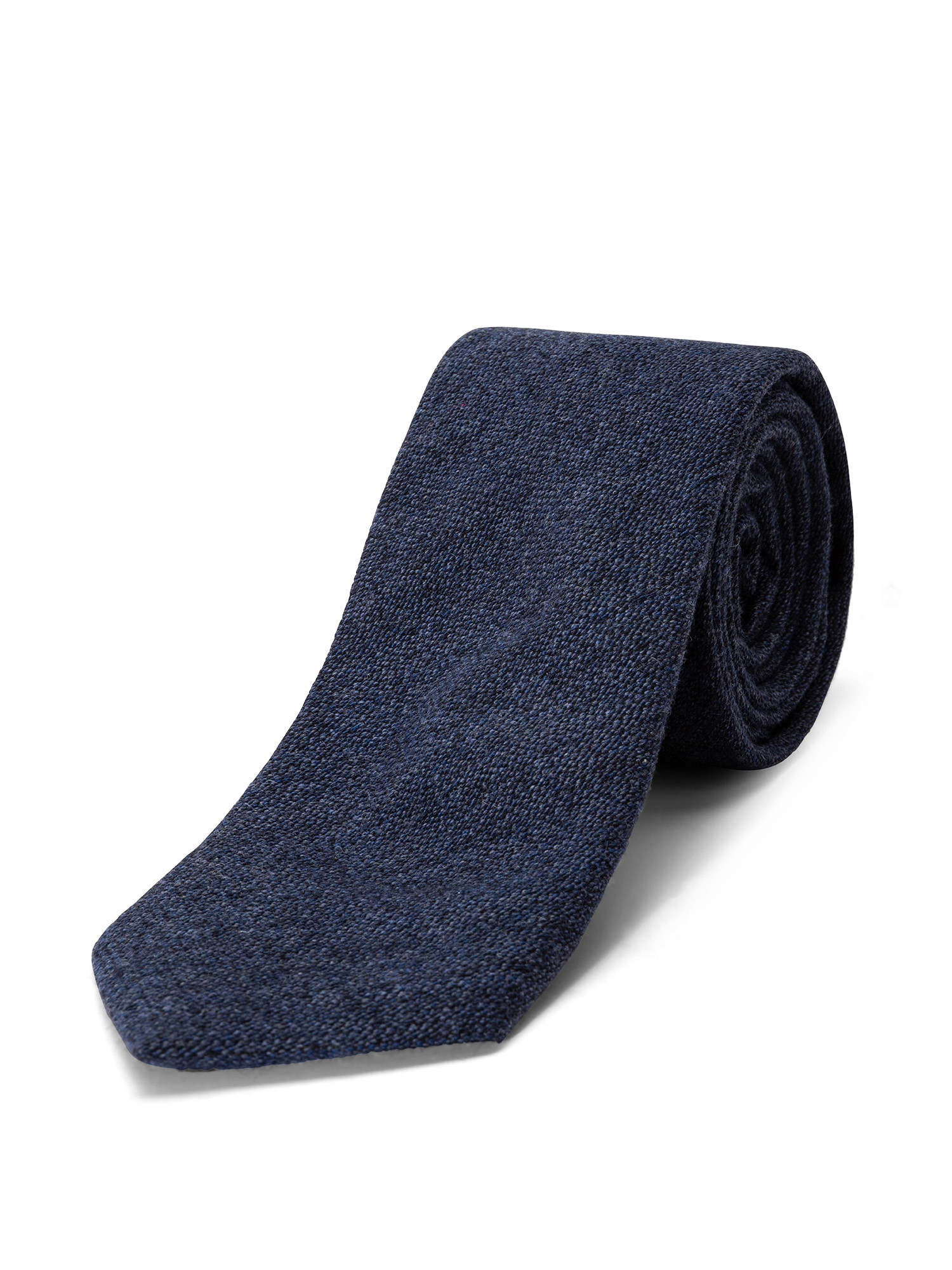 Luca D'Altieri - Patterned wool and silk tie, Blue, large image number 0