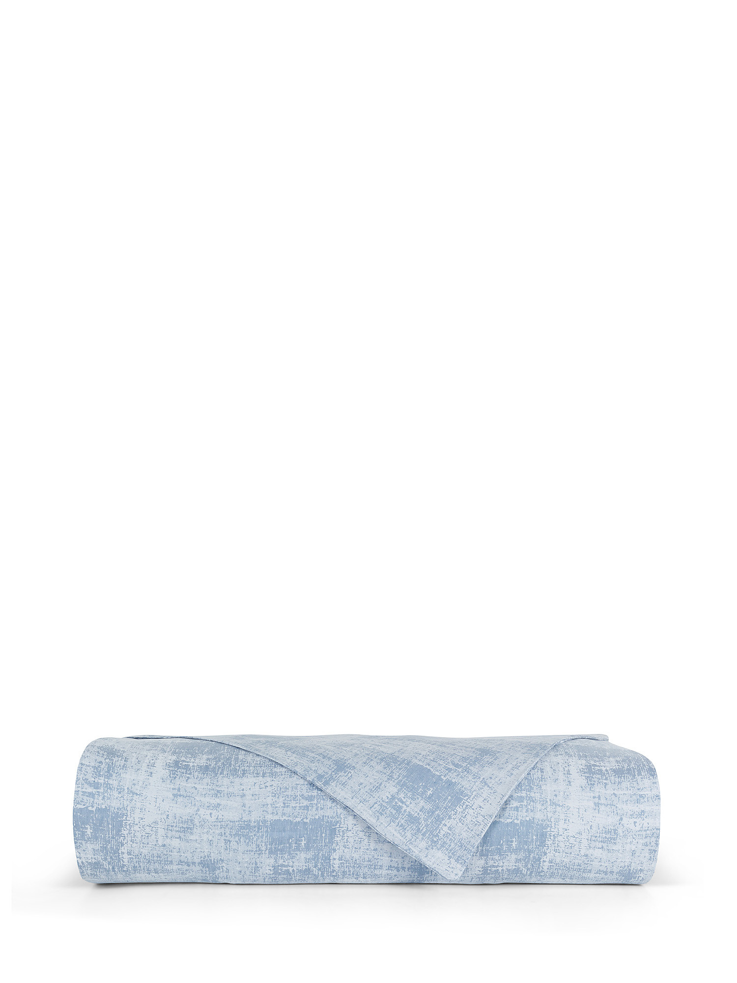 Denim effect washed linen blend duvet cover, Light Blue, large image number 1