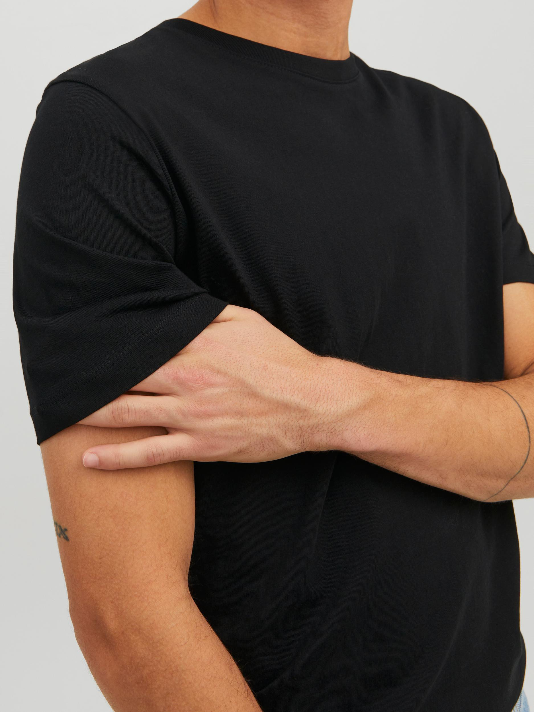 Jack & Jones - Cotton T-shirt, Black, large image number 6