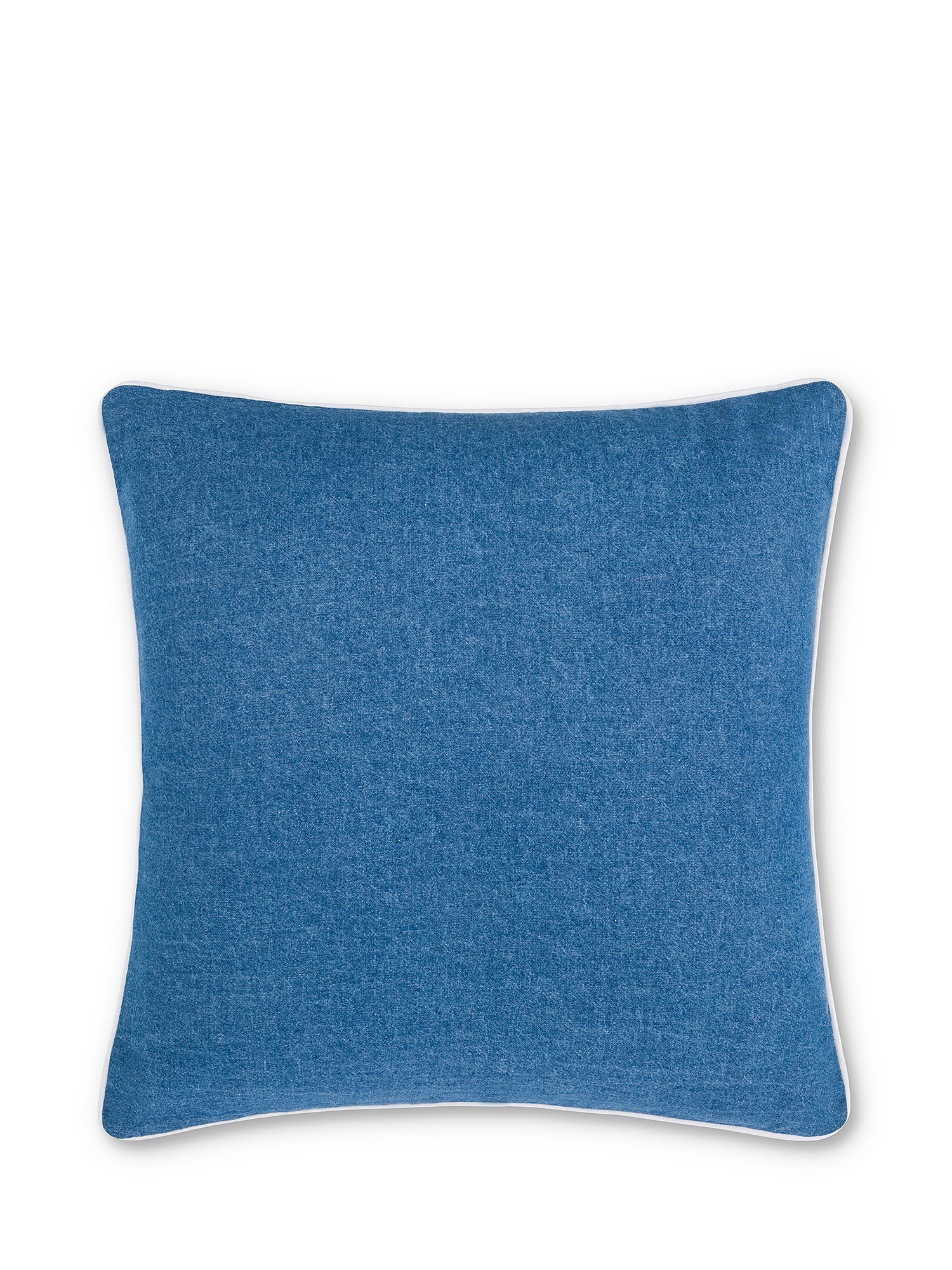 Denim fabric cushion 45x45cm, Light Blue, large image number 0