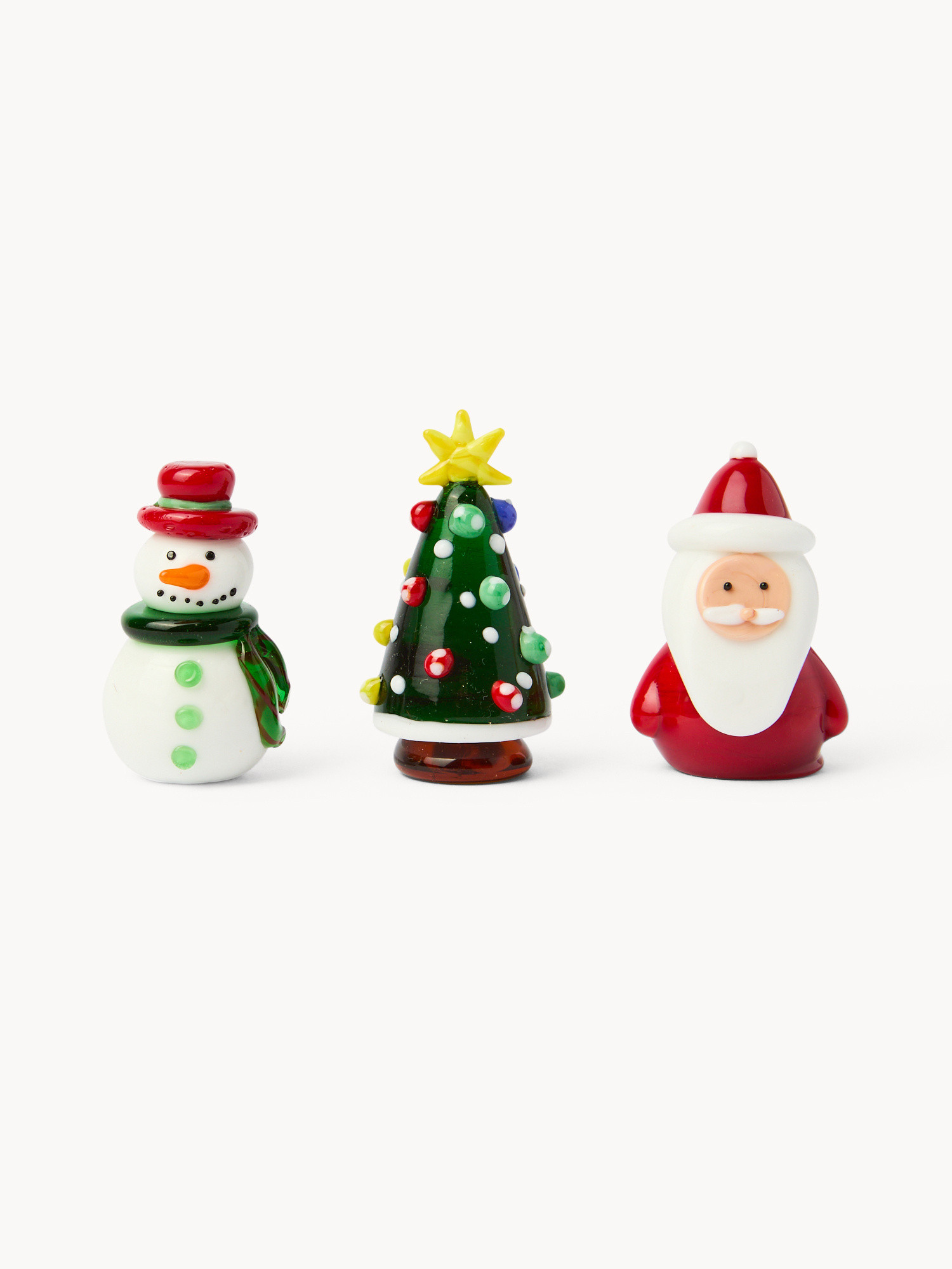 Small glass Christmas decoration with gift box, Multicolor, large image number 0