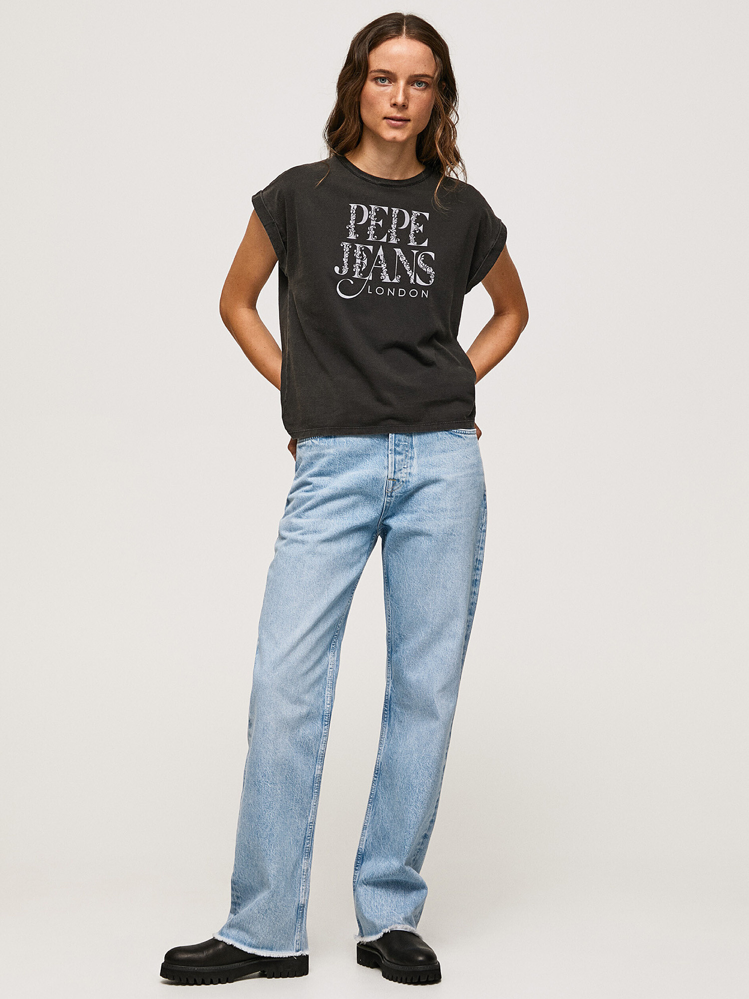 Pepe Jeans - Cotton logo T-shirt, Black, large image number 6