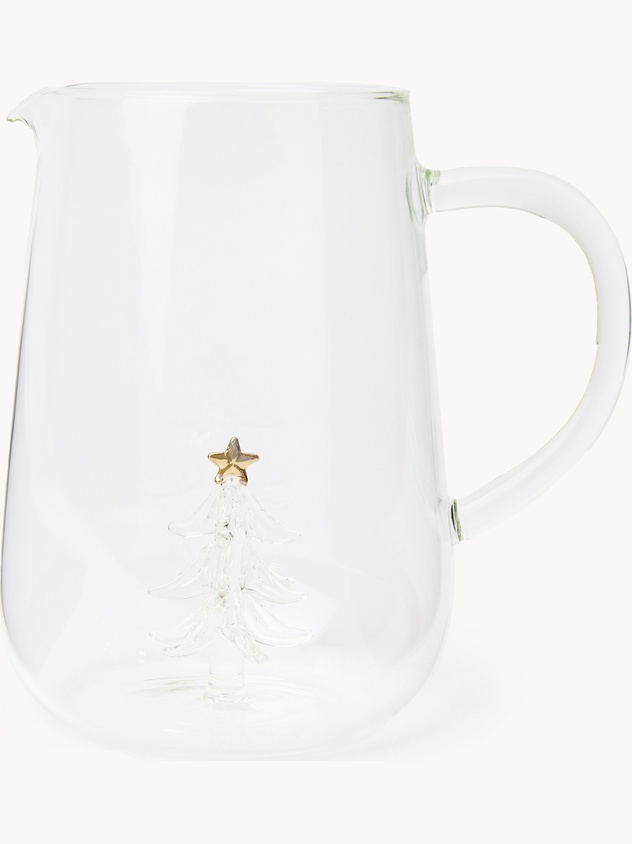 Caraffa in vetro borosilicato dettaglio alberello