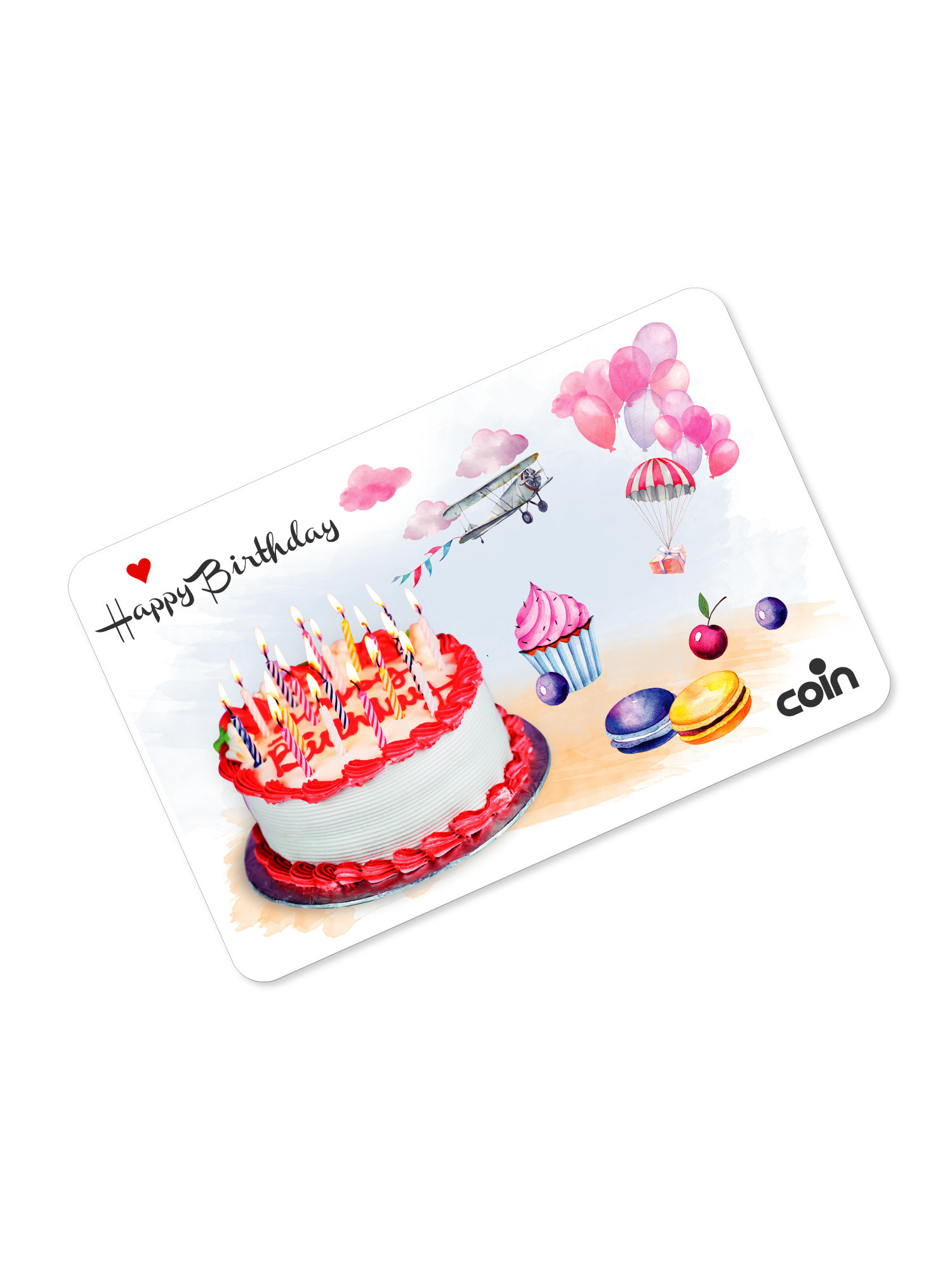 Giftcard Buon Compleanno, Arancione chiaro, large image number 0