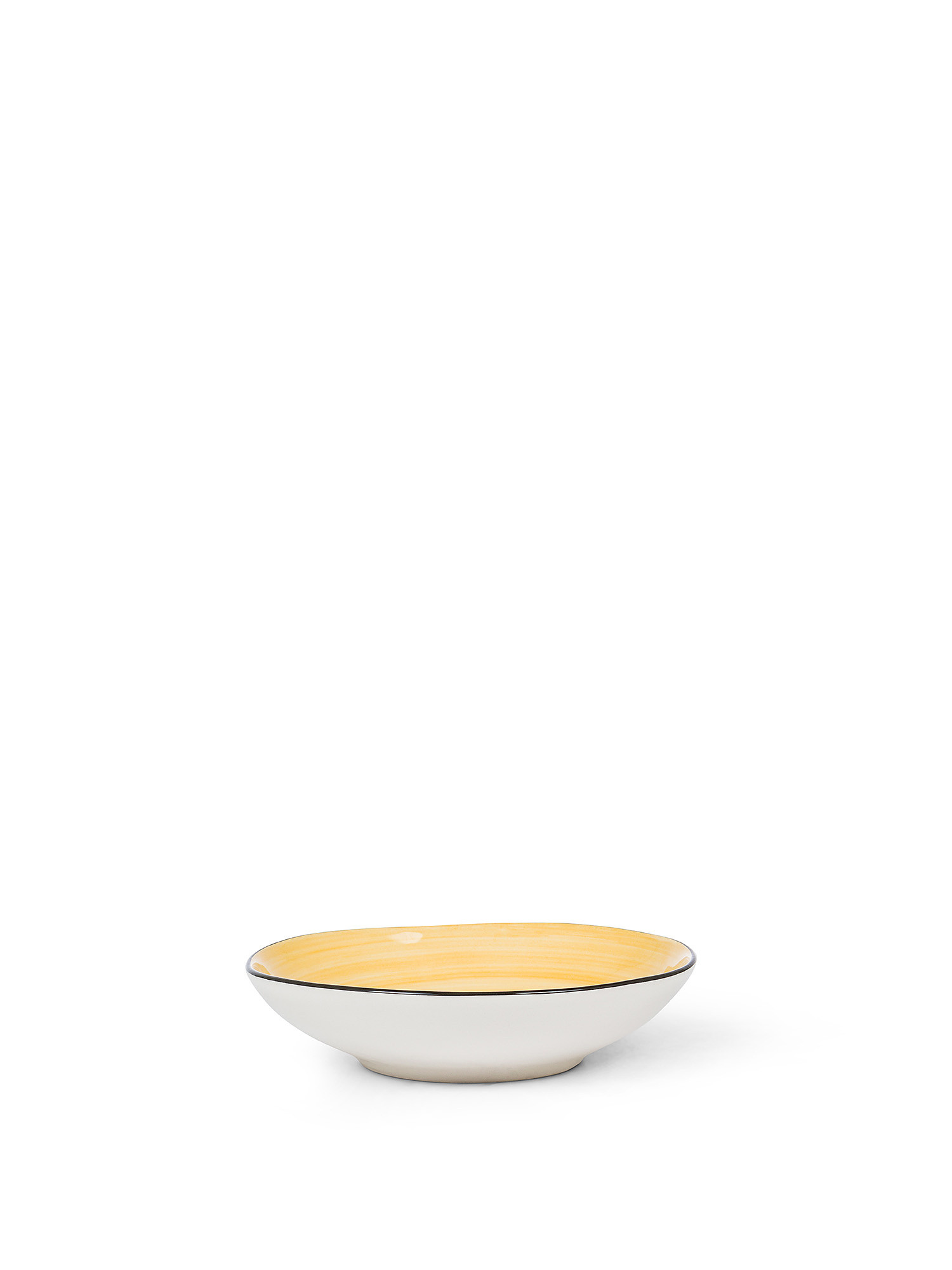 Tokyo stoneware soup plate, Yellow, large image number 0