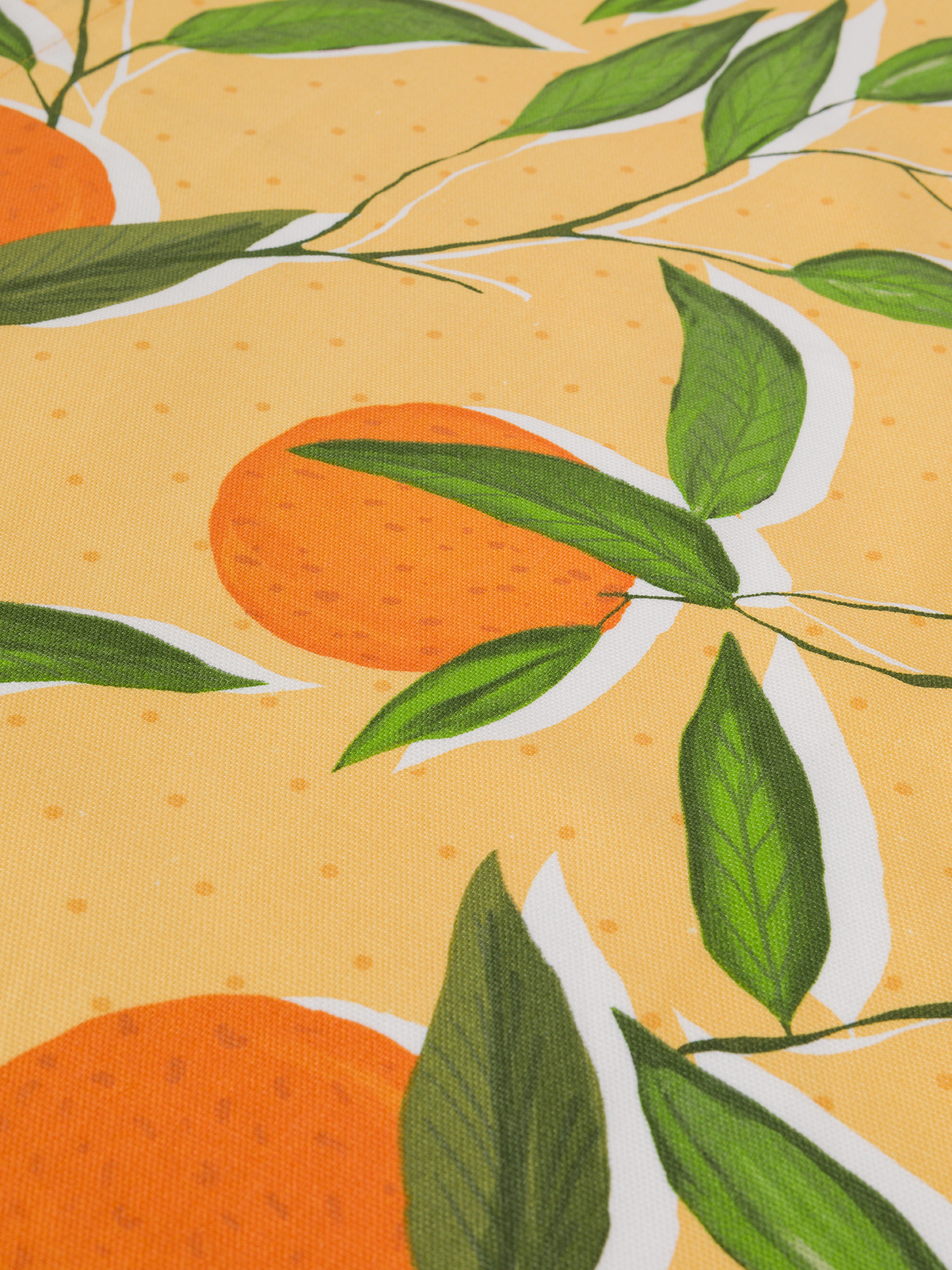 Runner panama di cotone stampa arance, Giallo, large image number 1