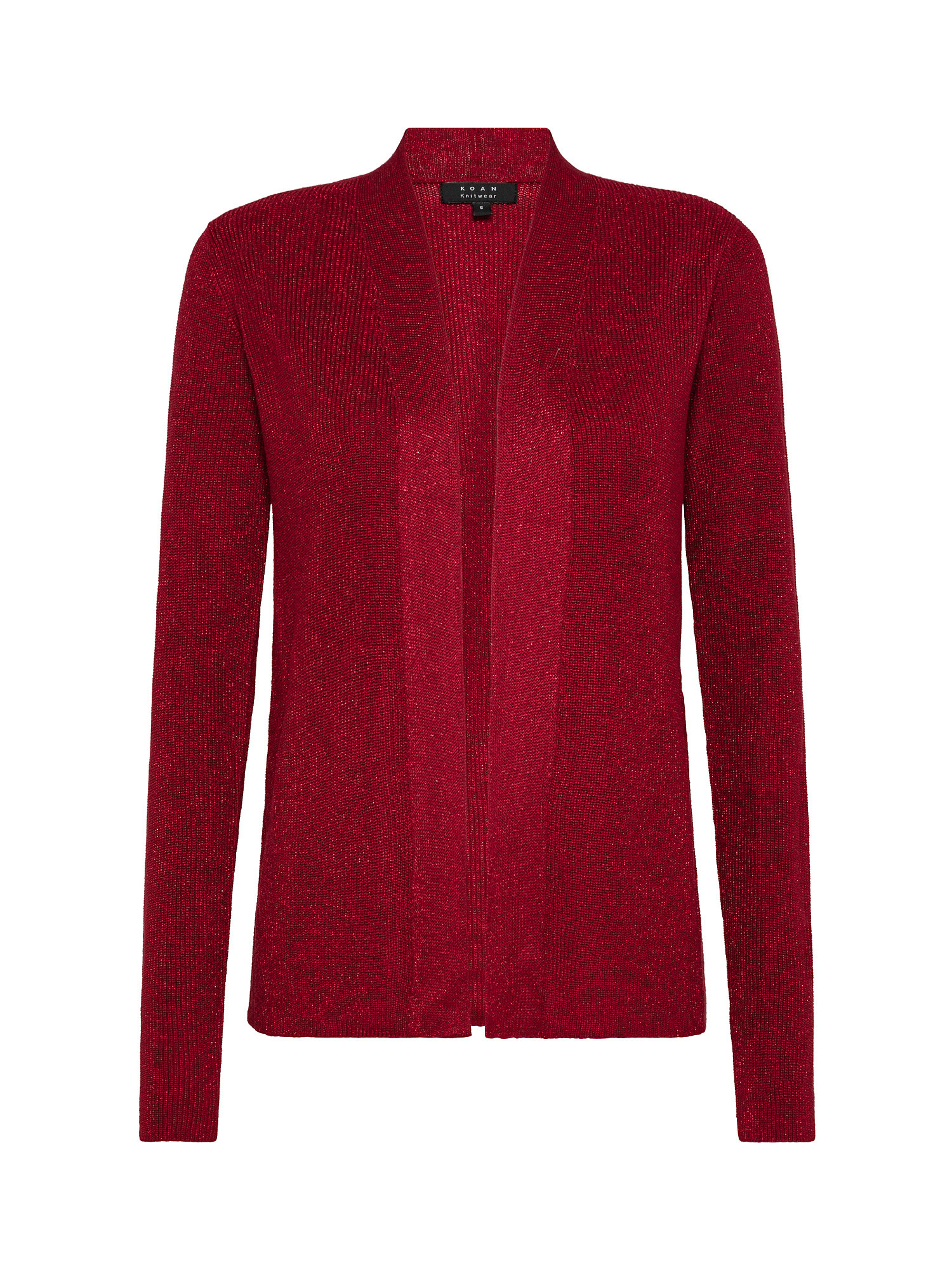 Cardigan in maglia, Rosso, large image number 0