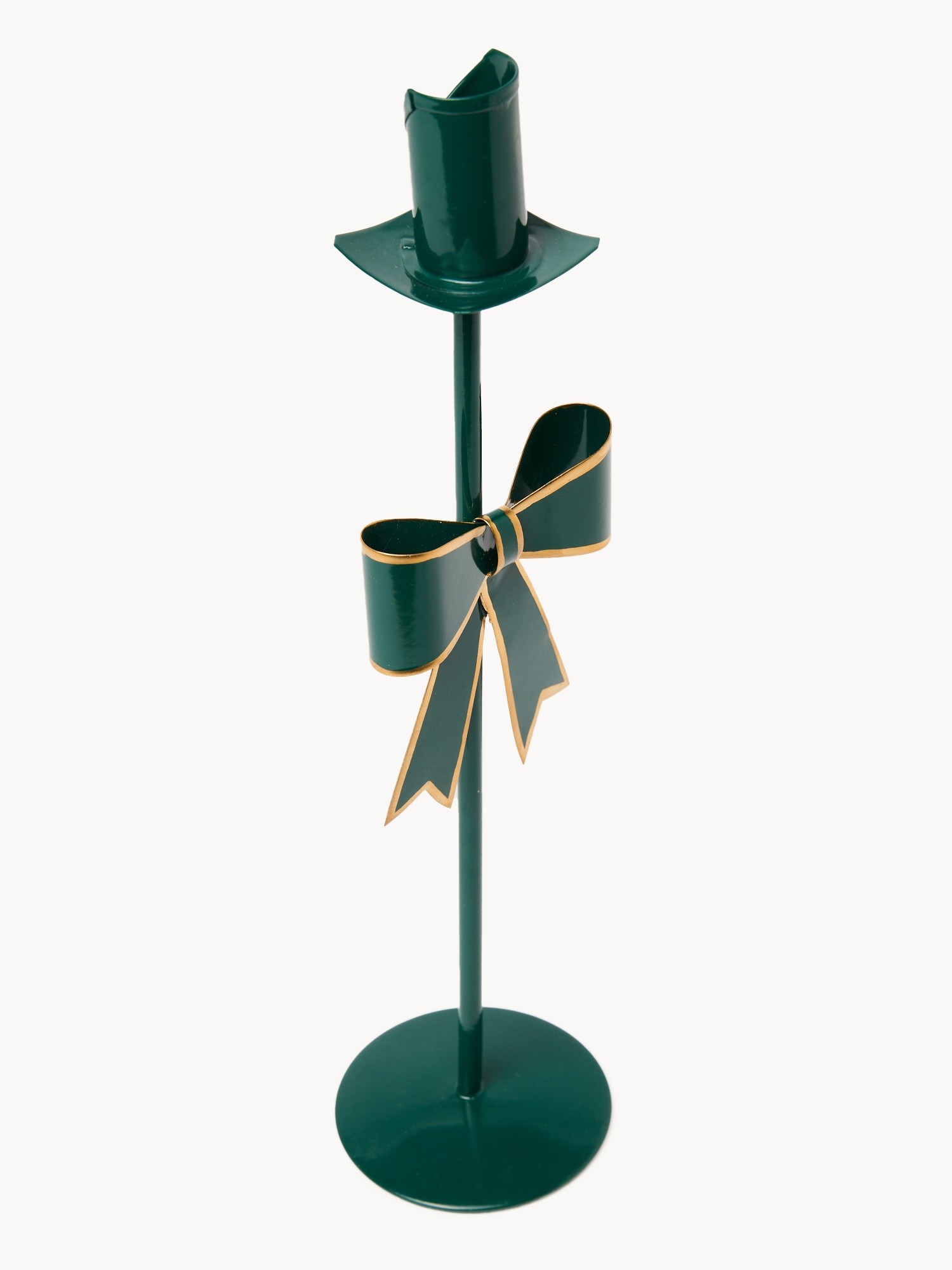 Handmade iron candle holder Handmade, Dark Green, large image number 1