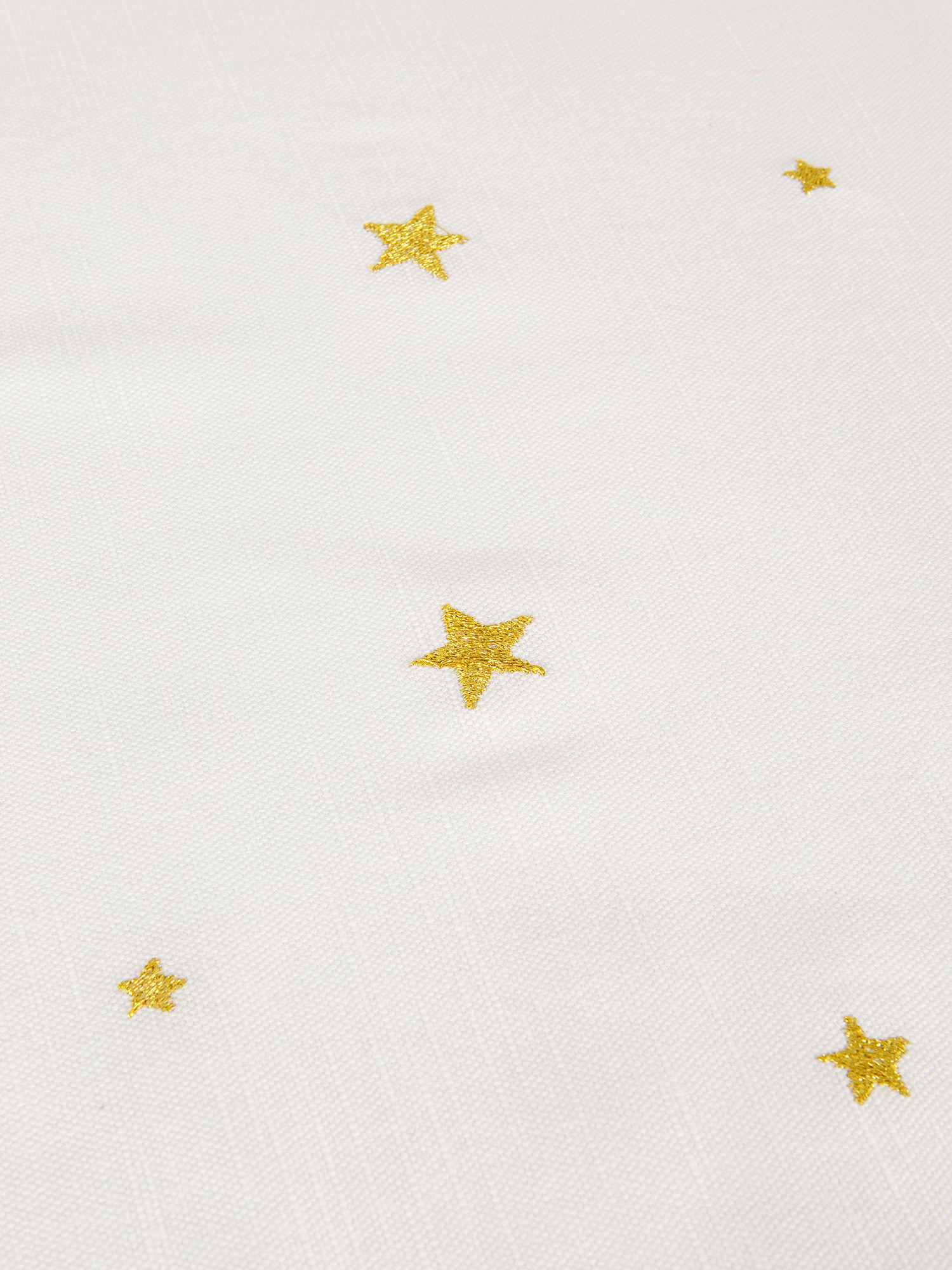 Cotton table runner with star embroidery, Gold, large image number 1