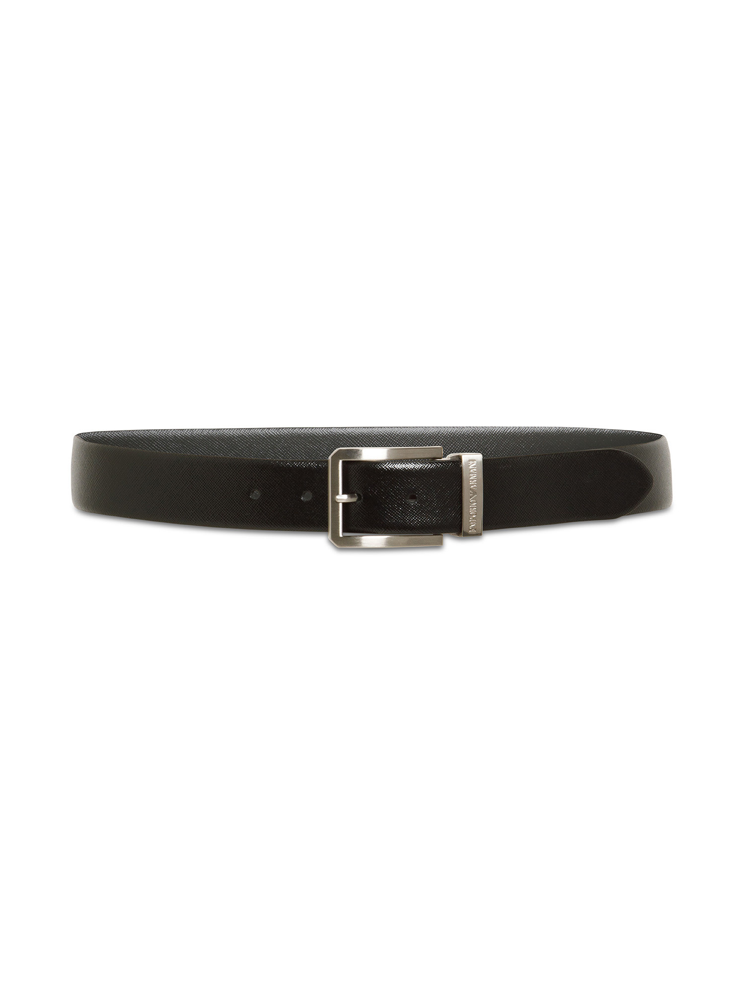 Emporio Armani - Saffiano leather belt, Black, large image number 1