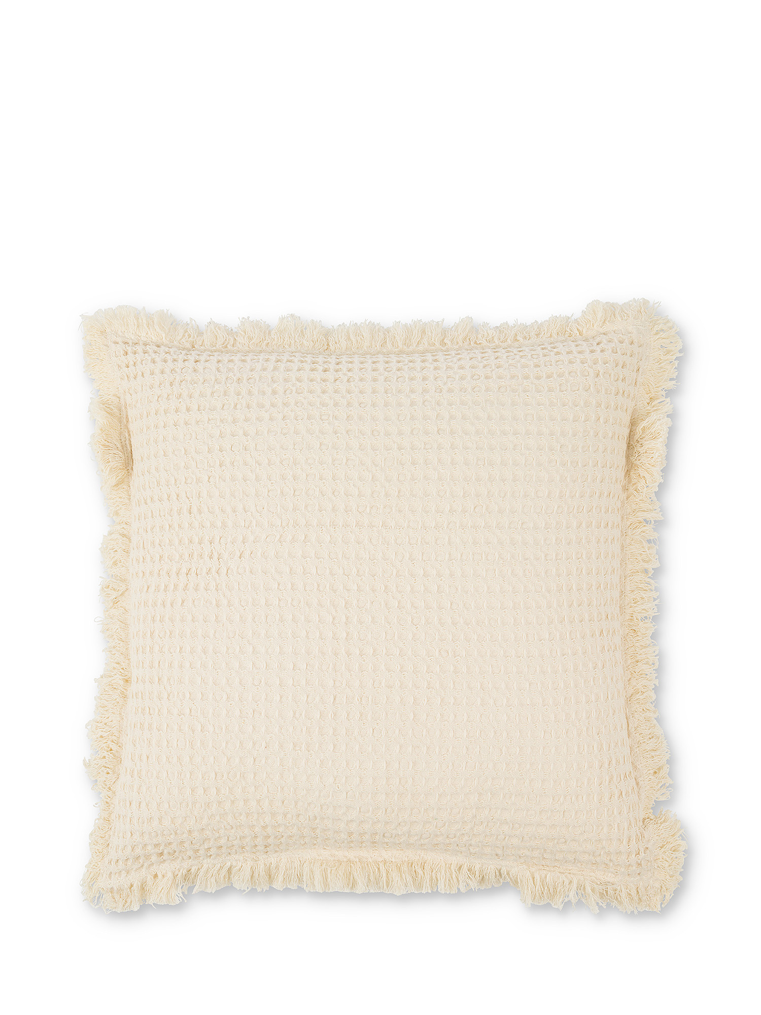 Honeycomb cotton cushion 45x45cm, Beige, large image number 0