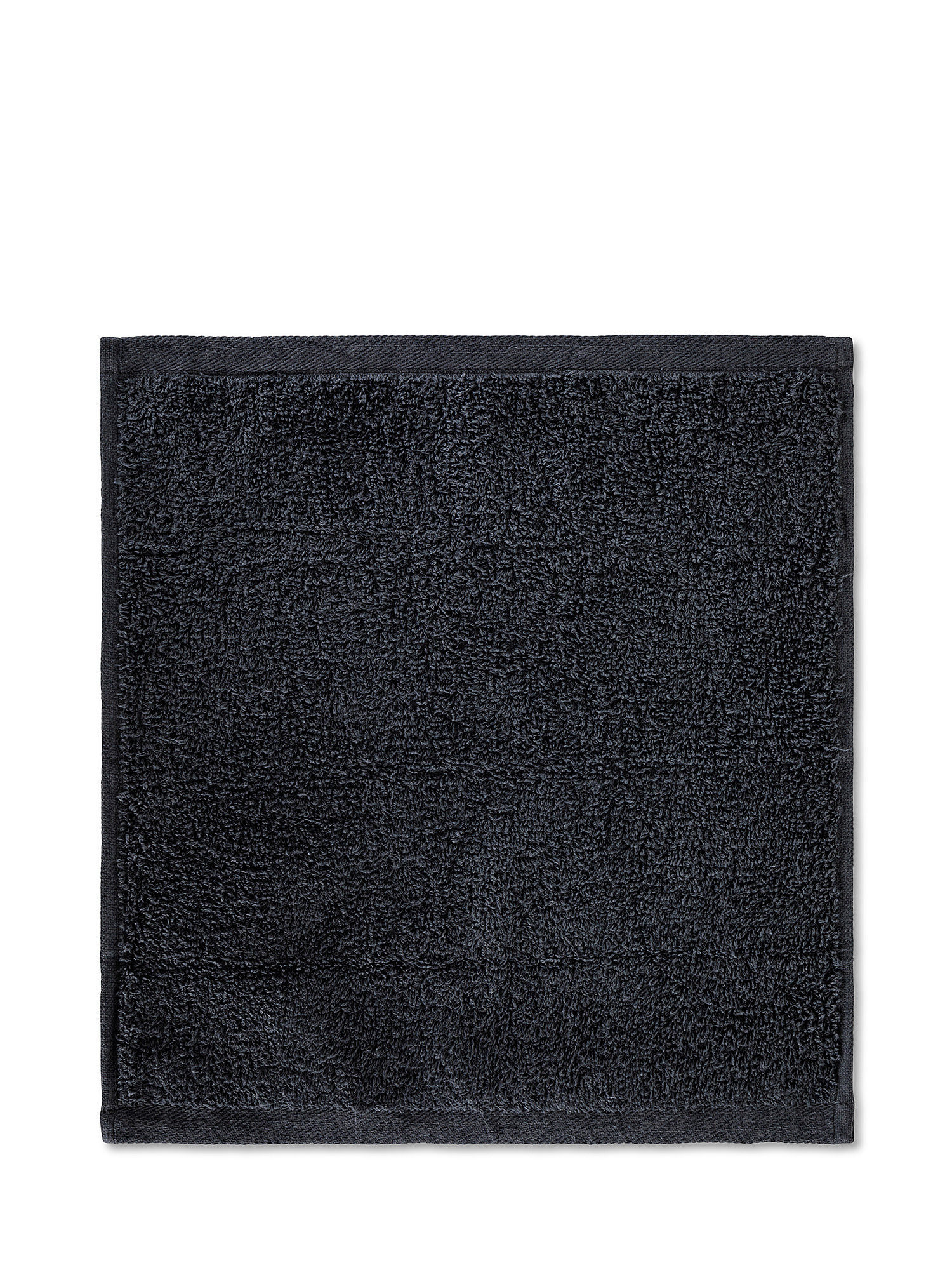 Basket 4 plain colored cotton washcloths, Black, large image number 2