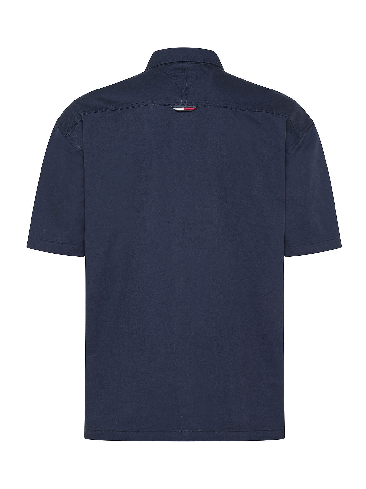 Tommy Jeans - Cotton shirt with logo, Dark Blue, large image number 1