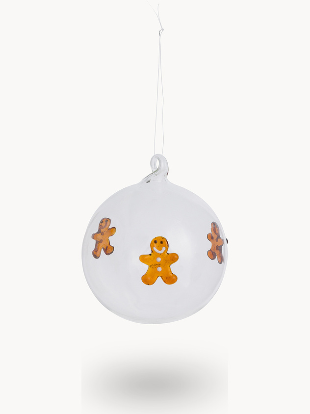 Pallina in vetro con mini applicazioni candy