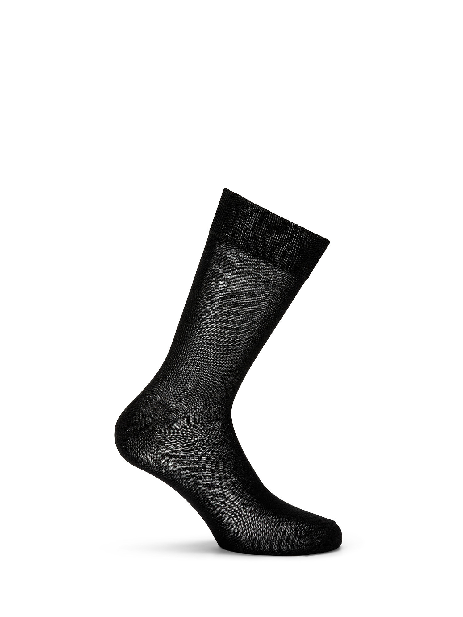 Set of 3 solid color lisle short socks, Black, large image number 1