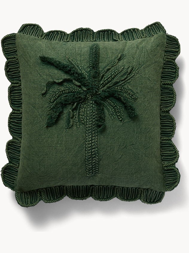 Cuscino stella in rafia