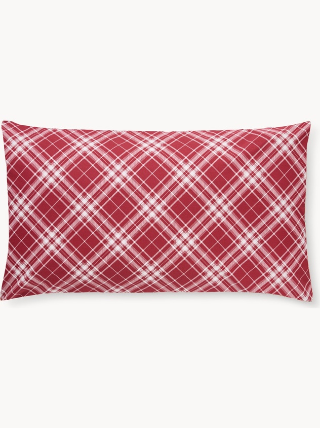 Federa in cotone percalle motivo tartan