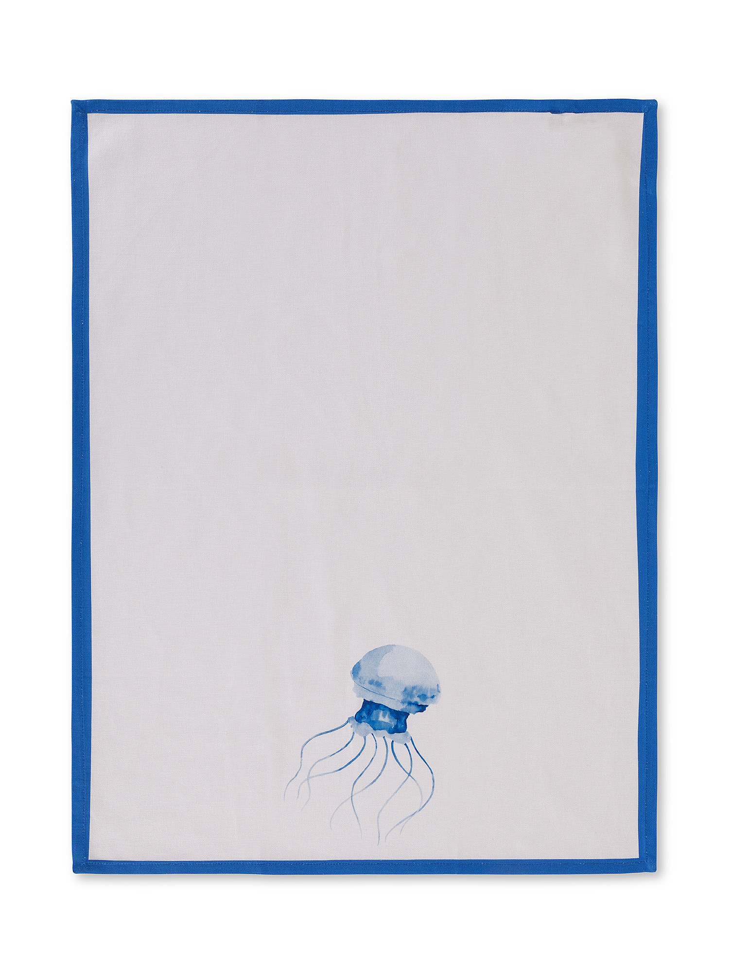Set of 3 tea towels in 100% cotton with marine print, White, large image number 2