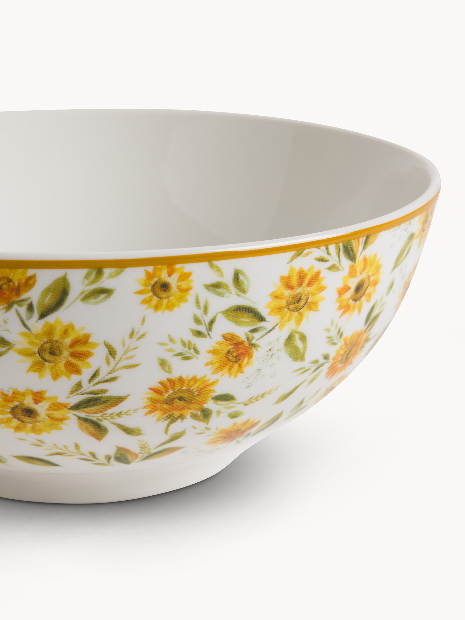 Insalatiera new bone china motivo girasoli, Multicolor, large image number 1