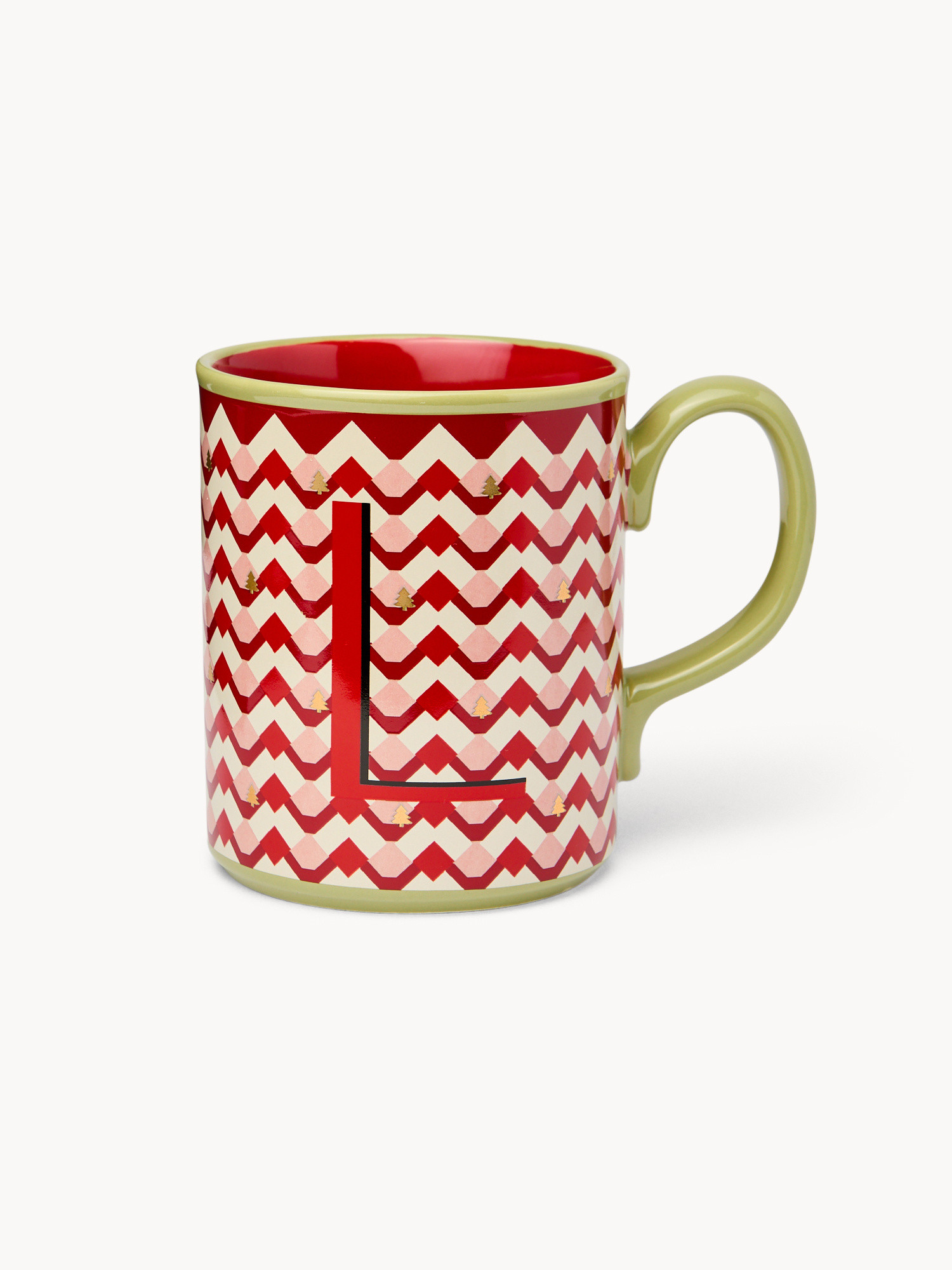 Ceramic mug letter L, Red, large image number 0