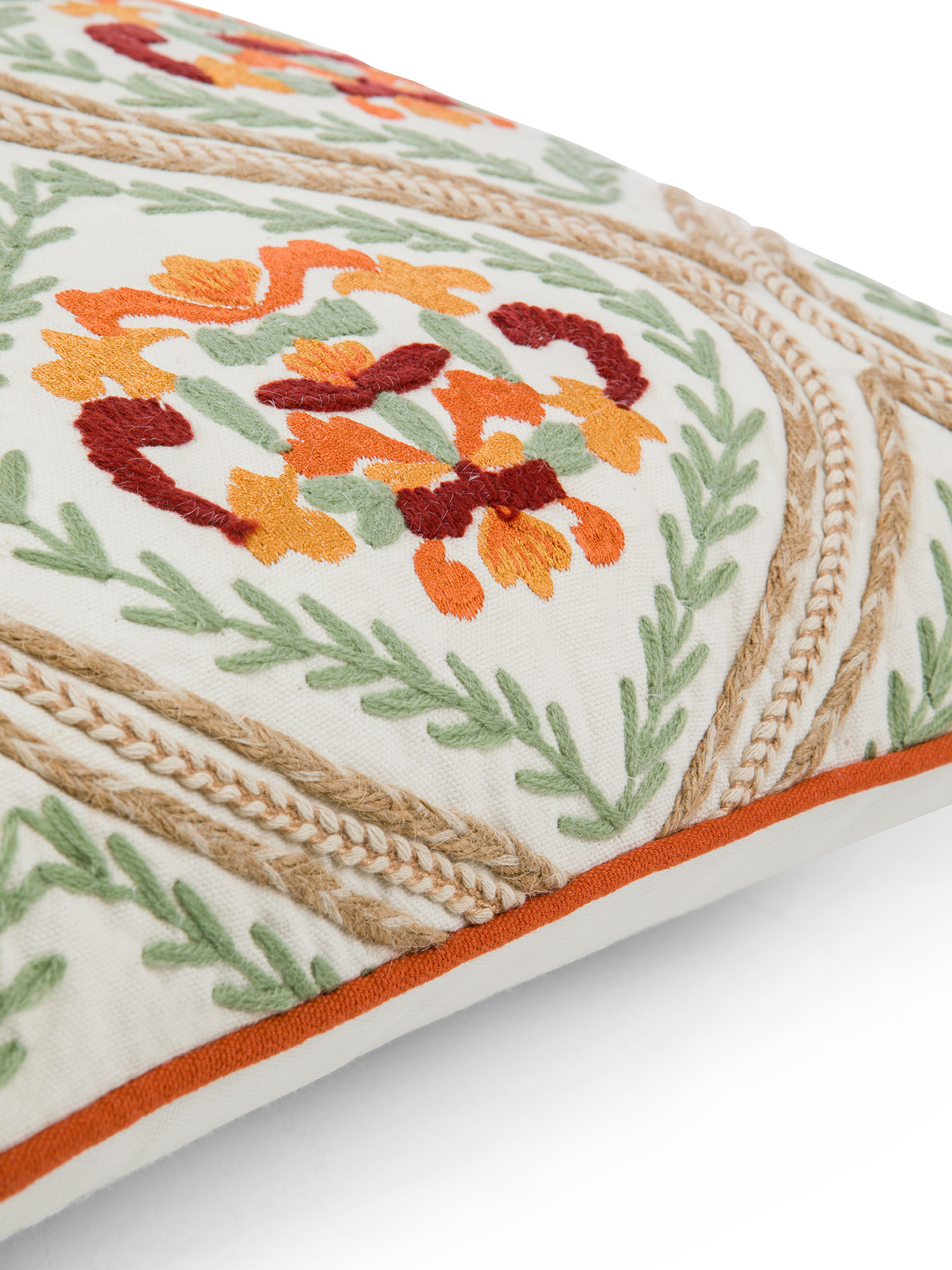 Embroidered cushion with Folk pattern 45x45cm, Multicolor, large image number 2