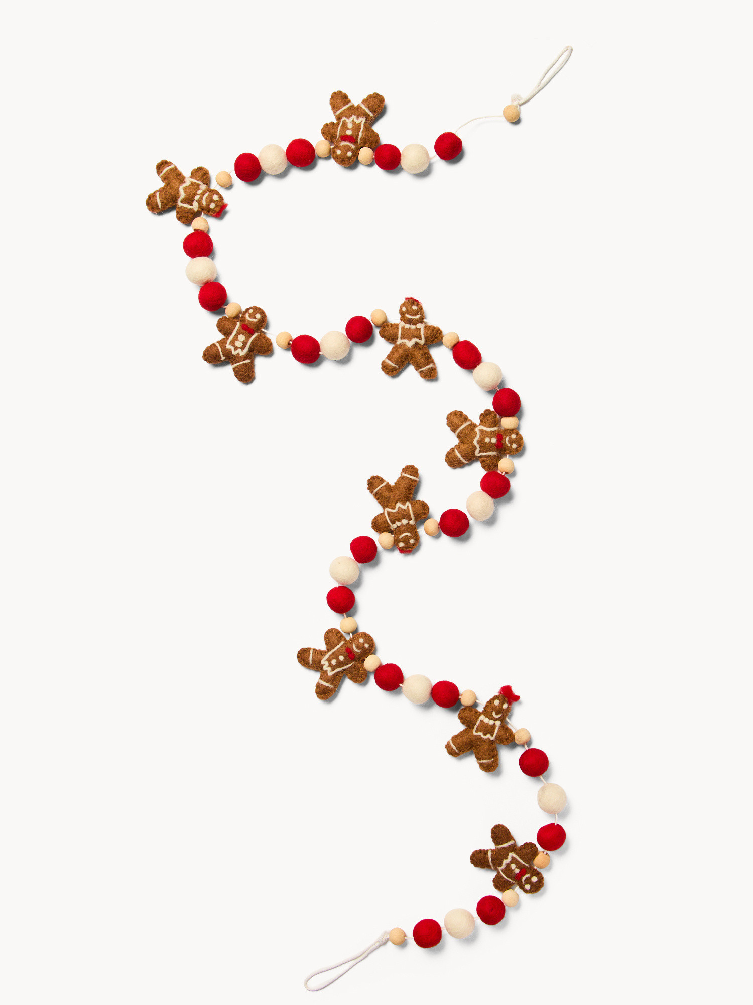 Felt gingerbread garland, Multicolor, large image number 0