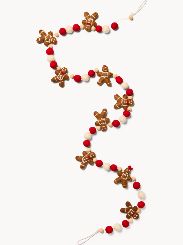 Felt gingerbread garland