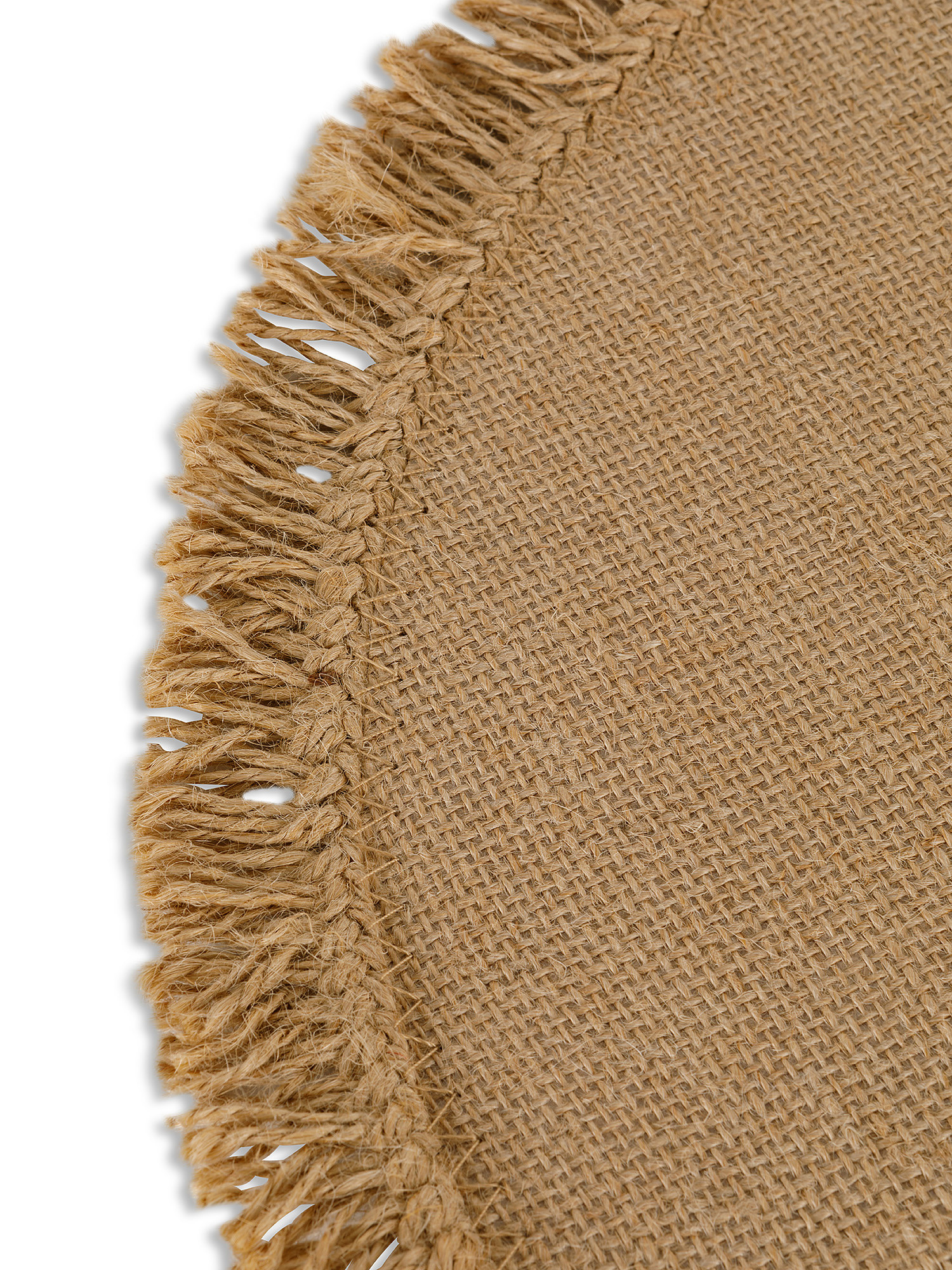 Jute placemat with fringes, Beige, large image number 1