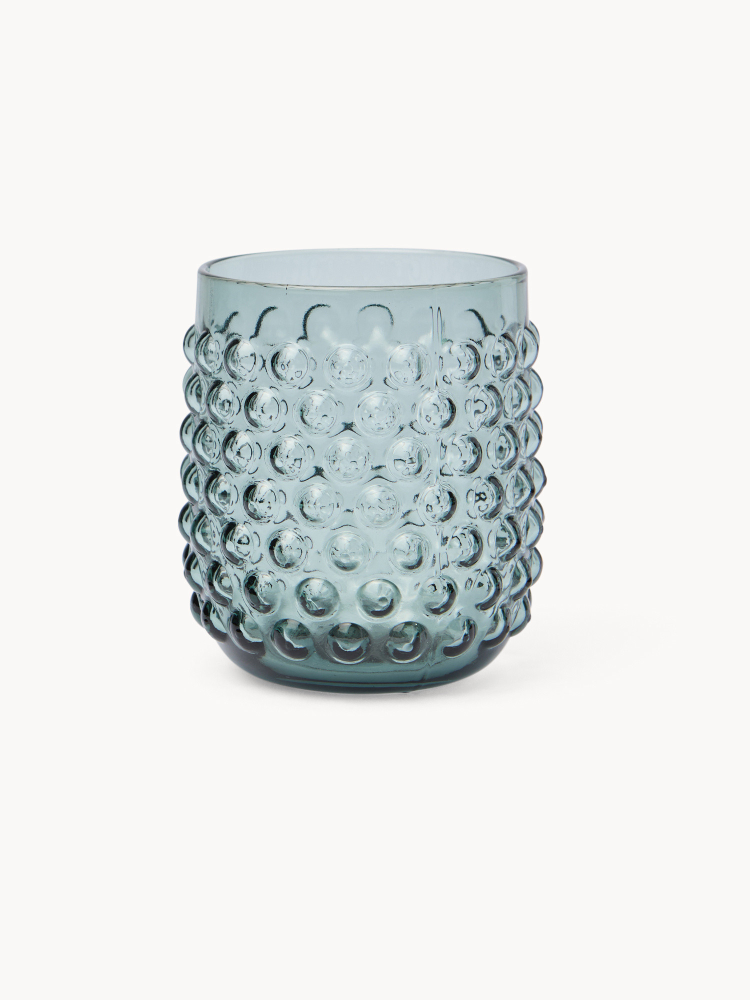 Glass tumbler with bubble pattern, Green, large image number 0