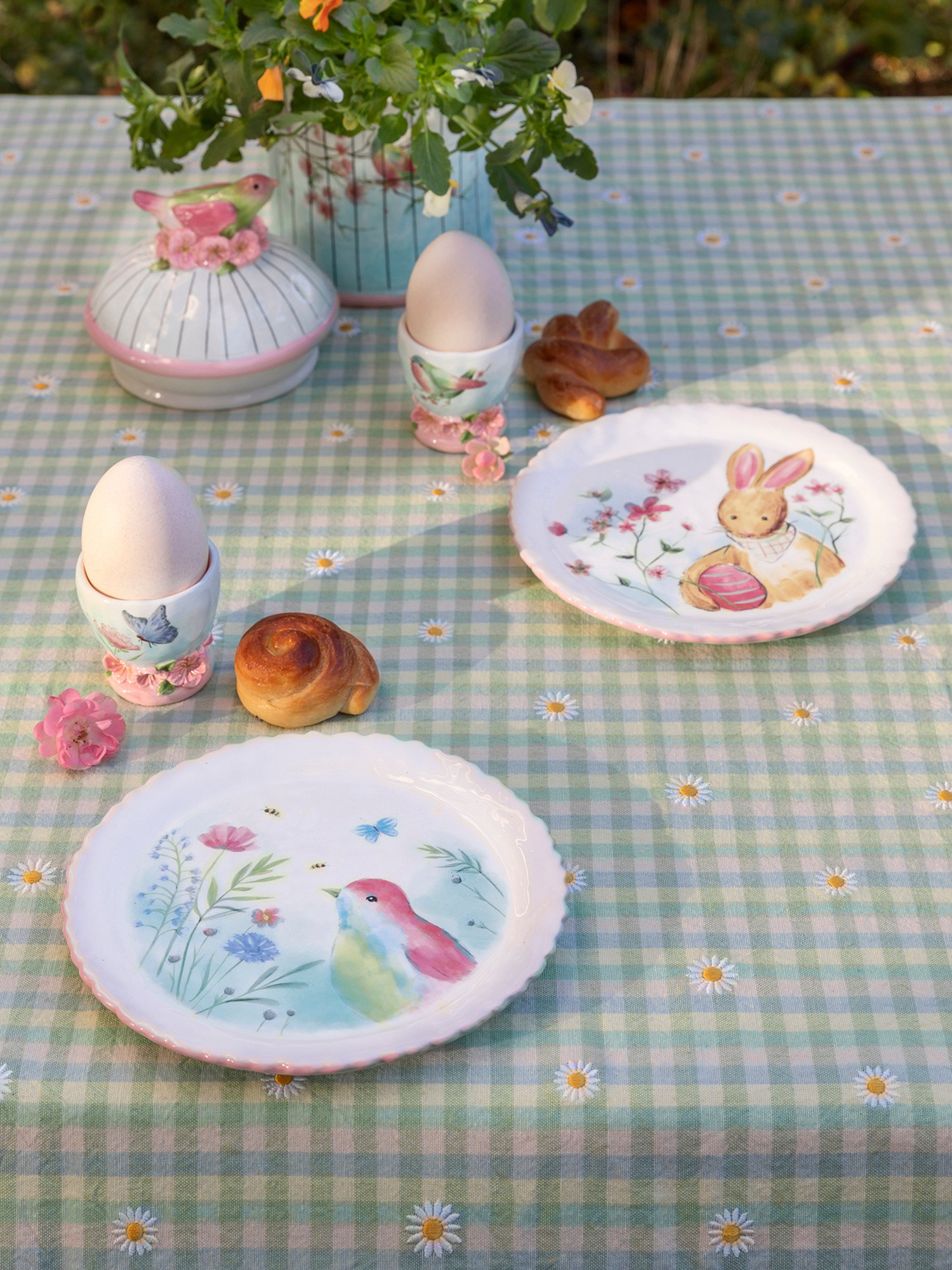 Ceramic saucer with Easter motif, Multicolor, large image number 2