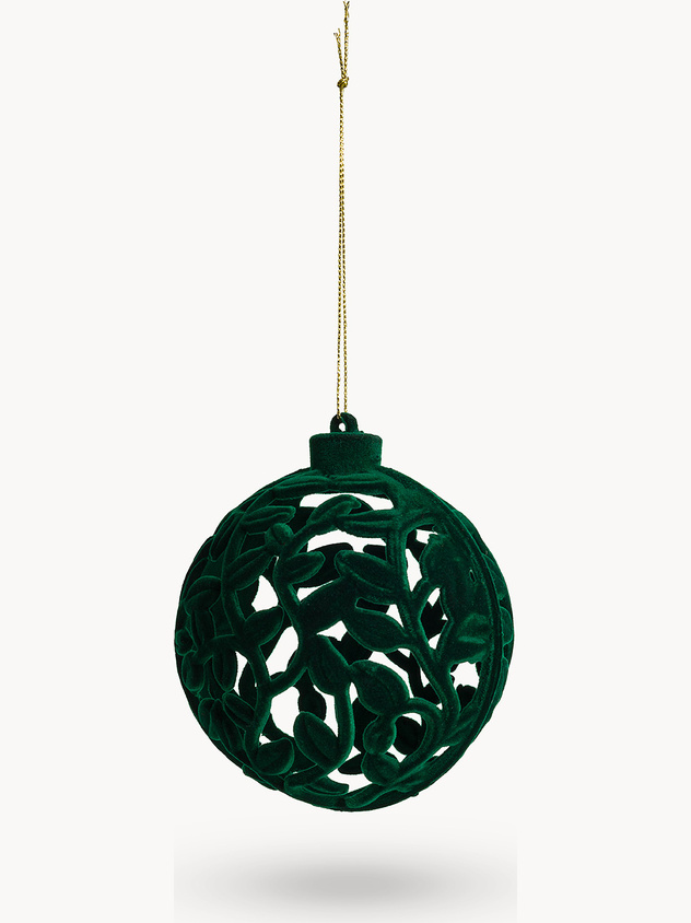 Addobbo albero in velluto a sfera