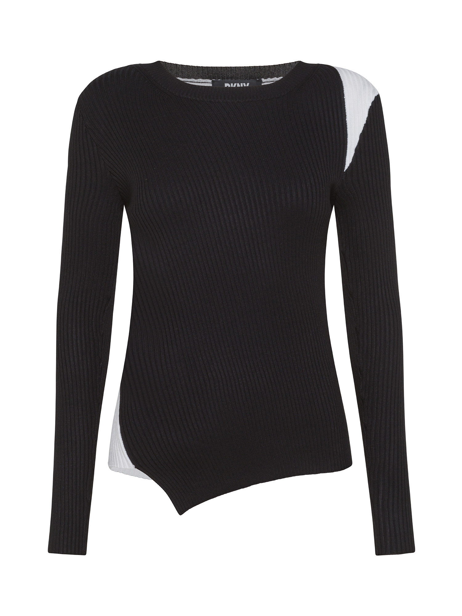 DKNY - Color block crewneck sweater, Black, large image number 0
