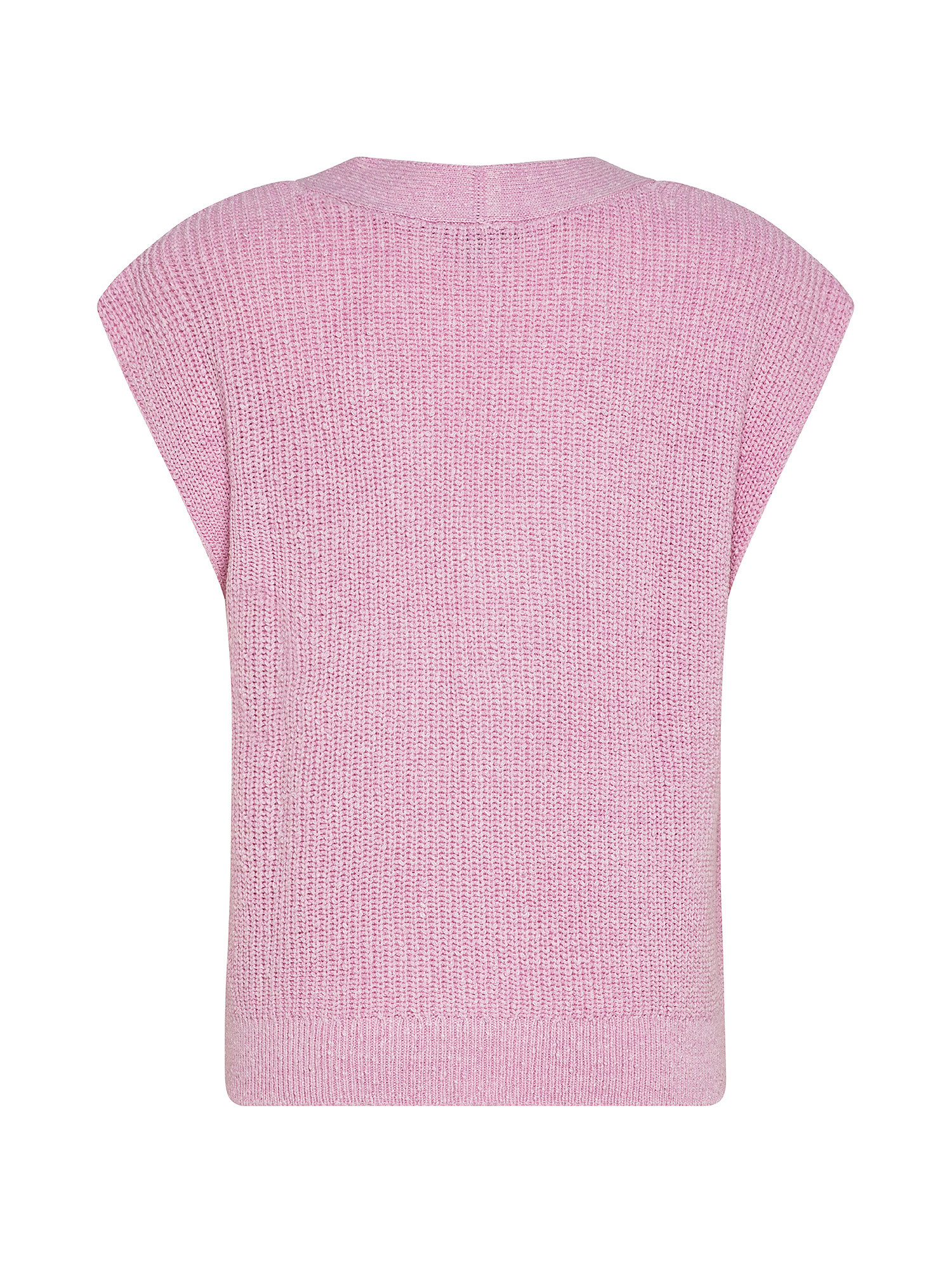 Loose-knit pullover in cotton blend, Pink, large image number 1
