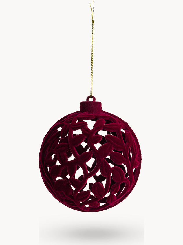 Addobbo albero in velluto a sfera