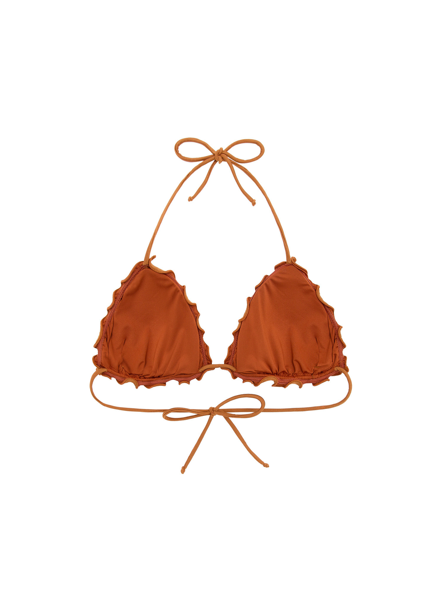 F**K - Curled triangle bikini, Copper Brown, large image number 1