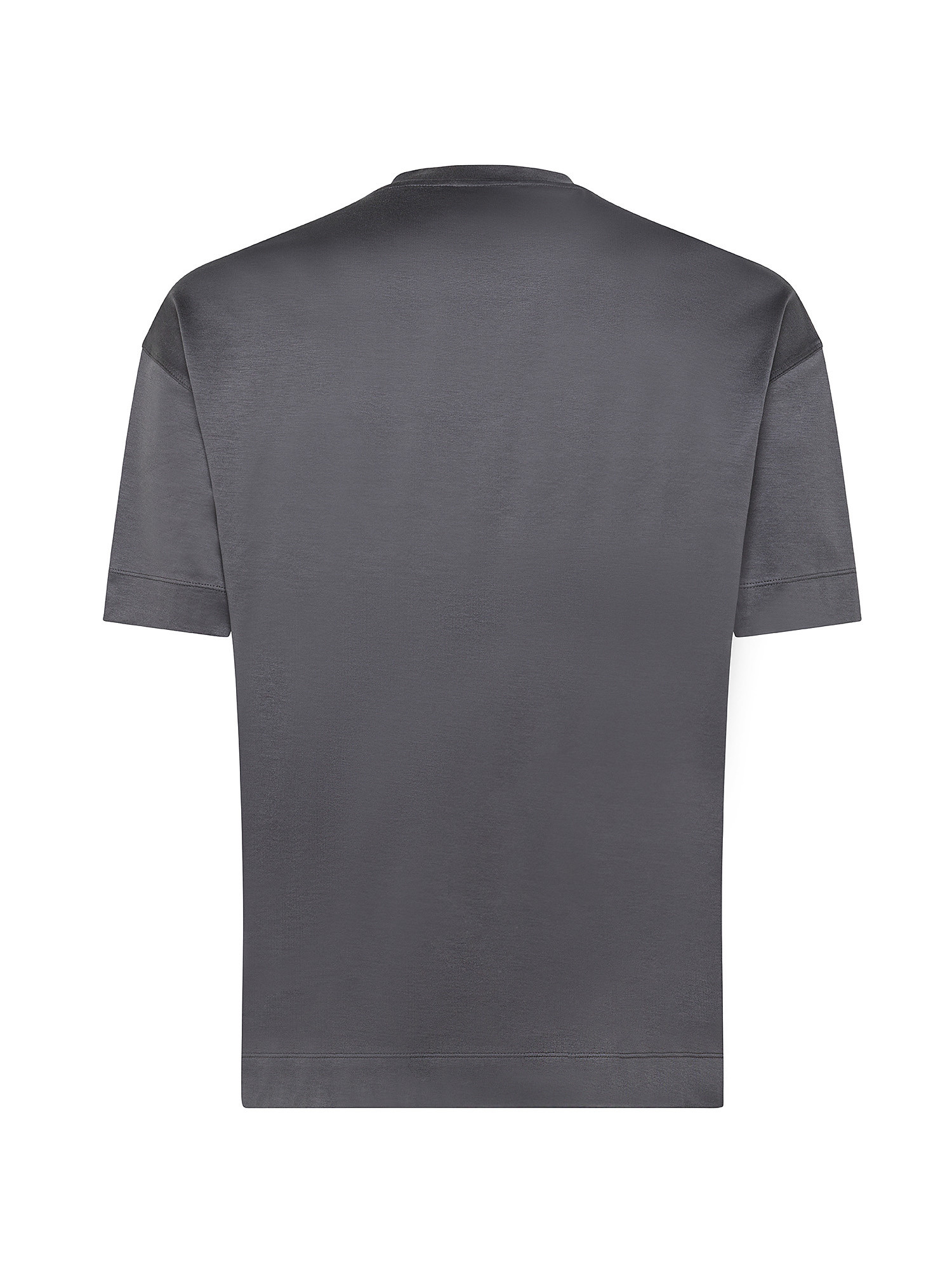 Emporio Armani - T-shirt con logo ricamato, Grigio scuro, large image number 1