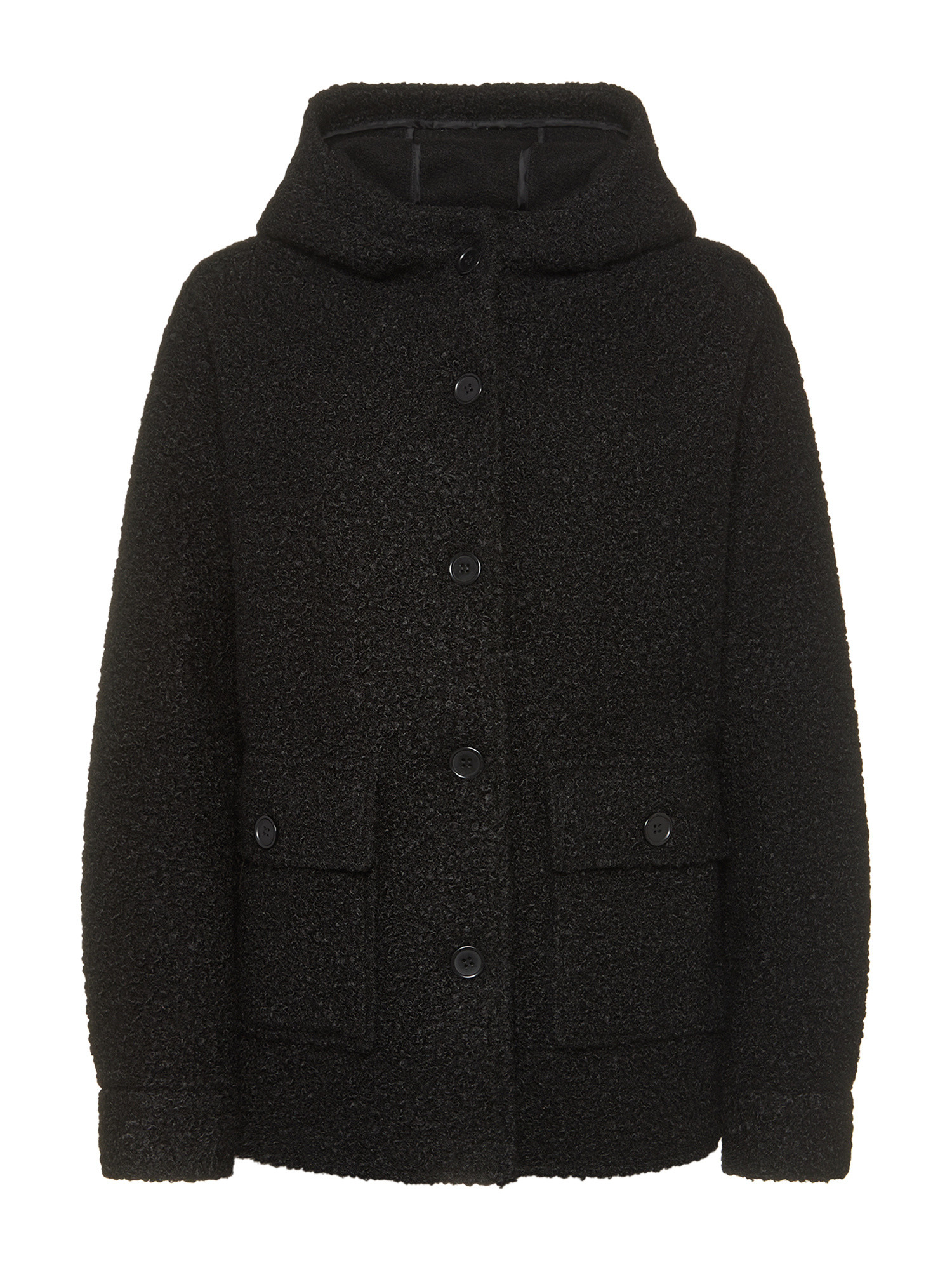 Koan - Short jacket with hood, Black, large image number 0