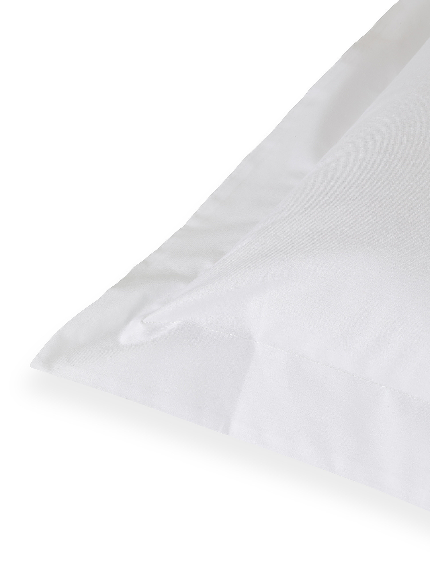 Portofino pillowcase in 100% cotton percale with frill, White, large image number 1