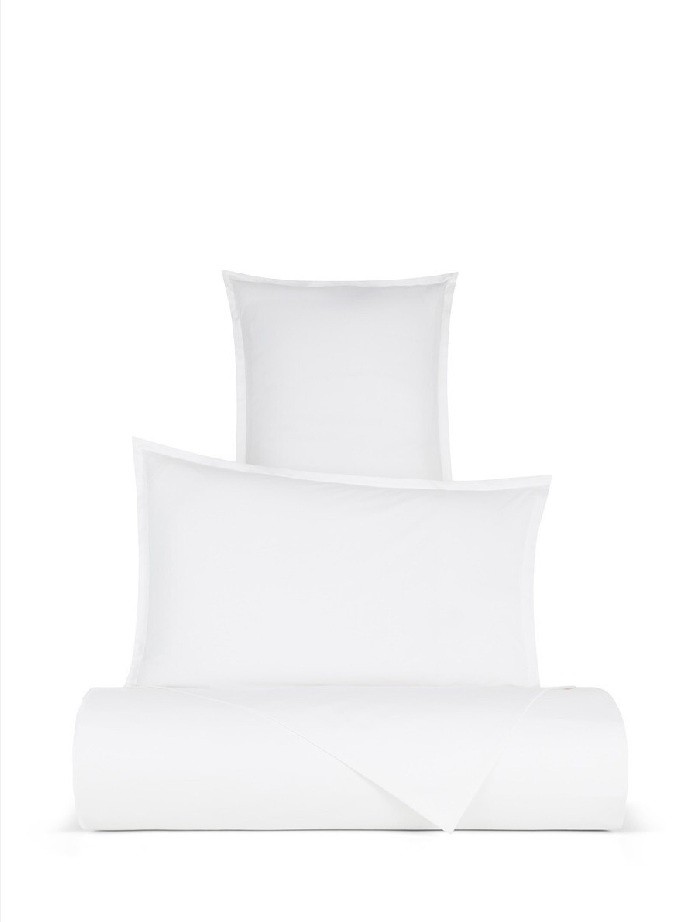 Zefiro smooth cotton percale sheet, White, large image number 0