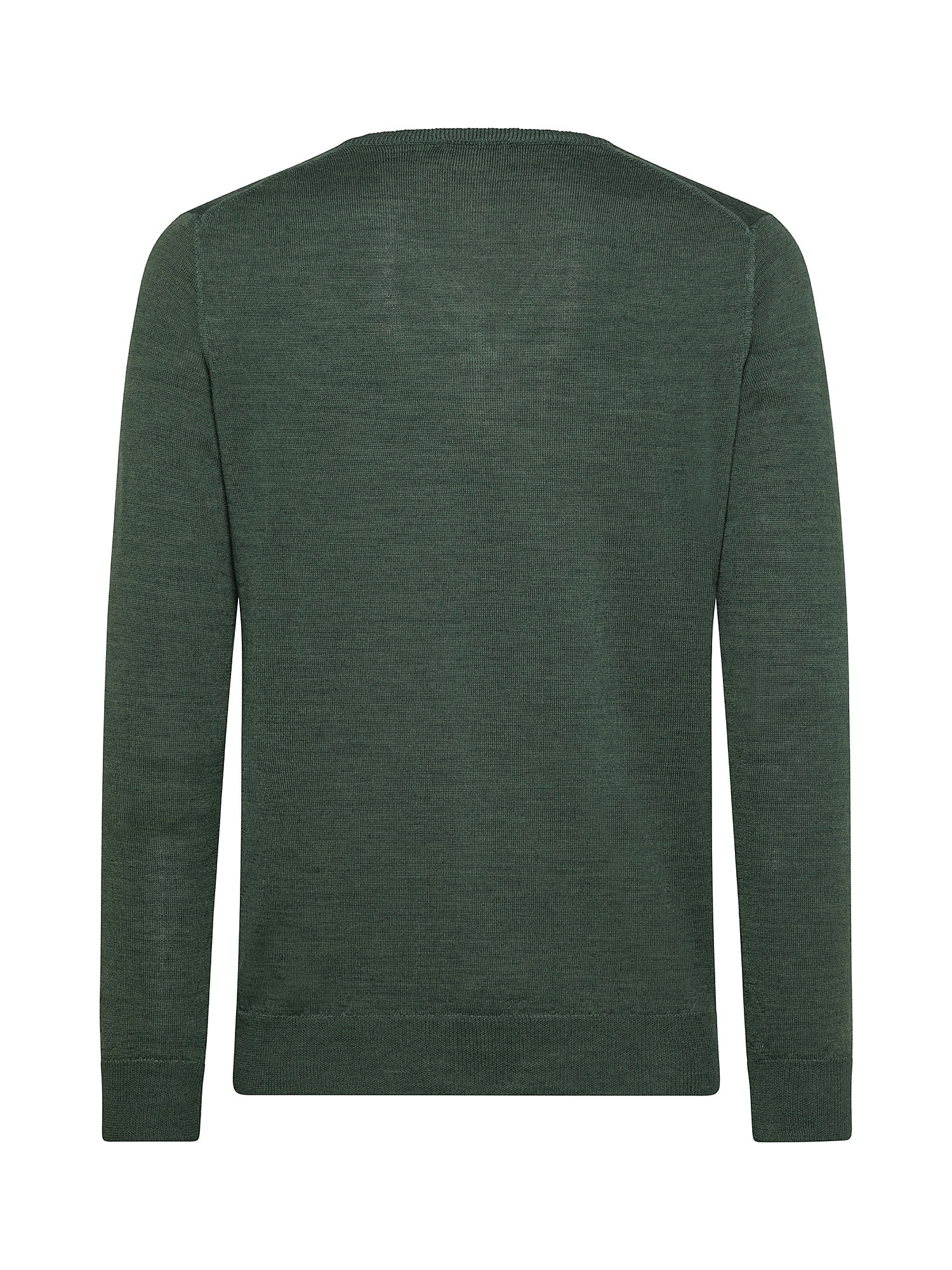 Merino Blend V-neck sweater - Machine washable, Green, large image number 1