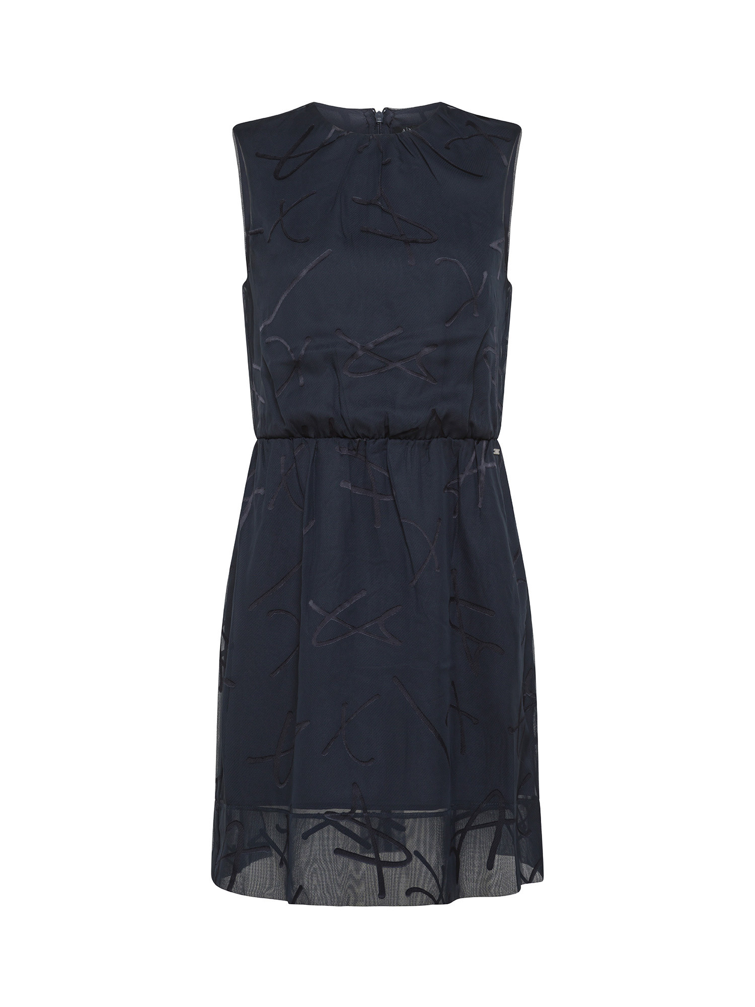 Armani Exchange - Short dress with logo, Dark Blue, large image number 0