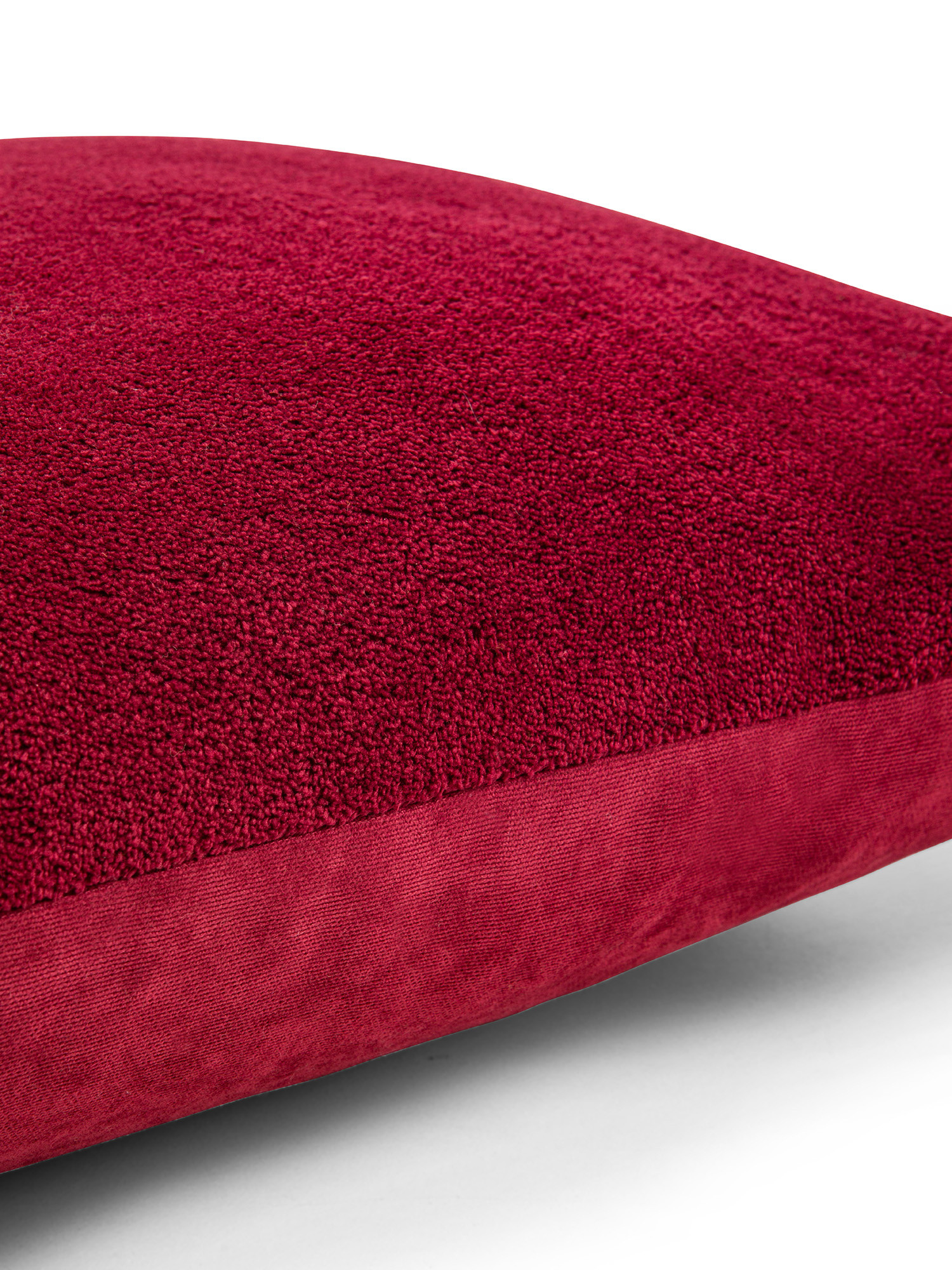 Teddy fabric cushion 43x43cm, Red, large image number 1