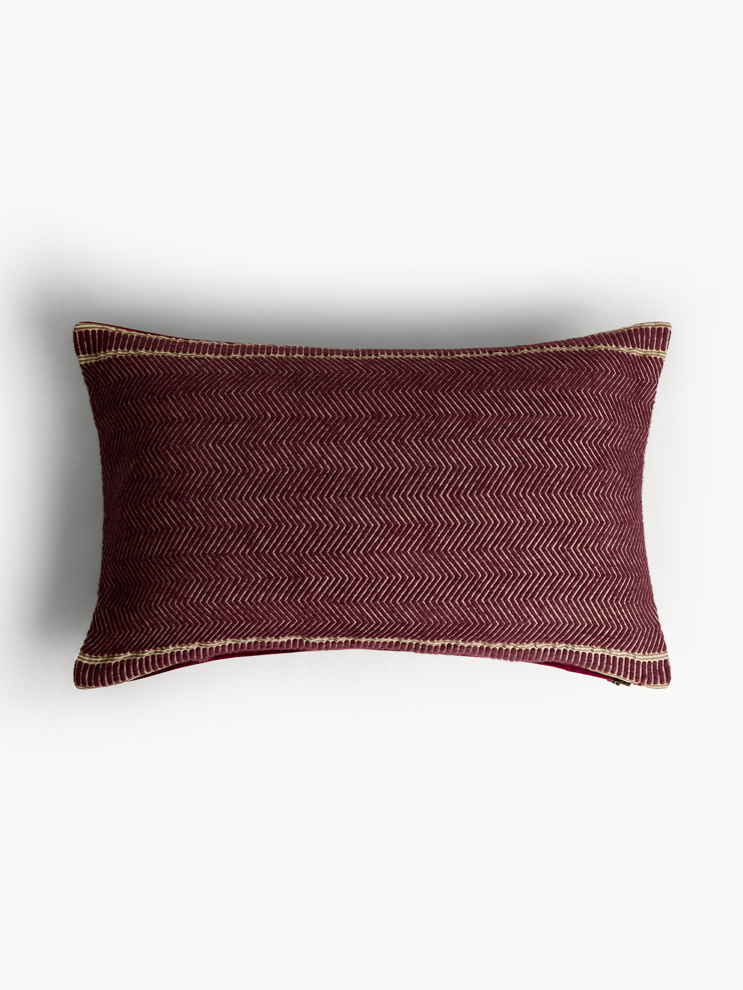 35x55 cm mohair cushion with zigzag stripes, Light Purple, large image number 0