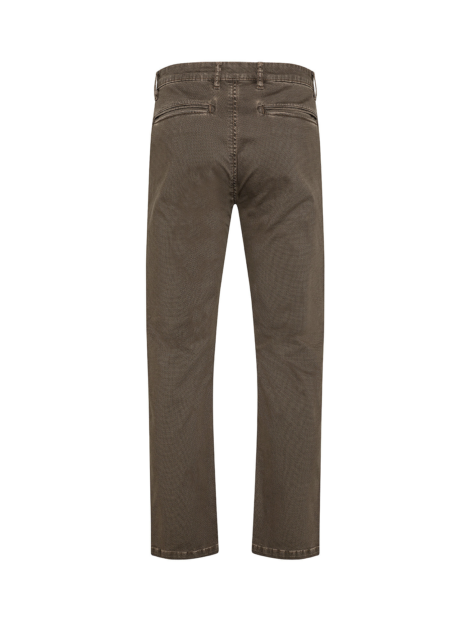Stretch cotton chinos trousers, Brown, large image number 1