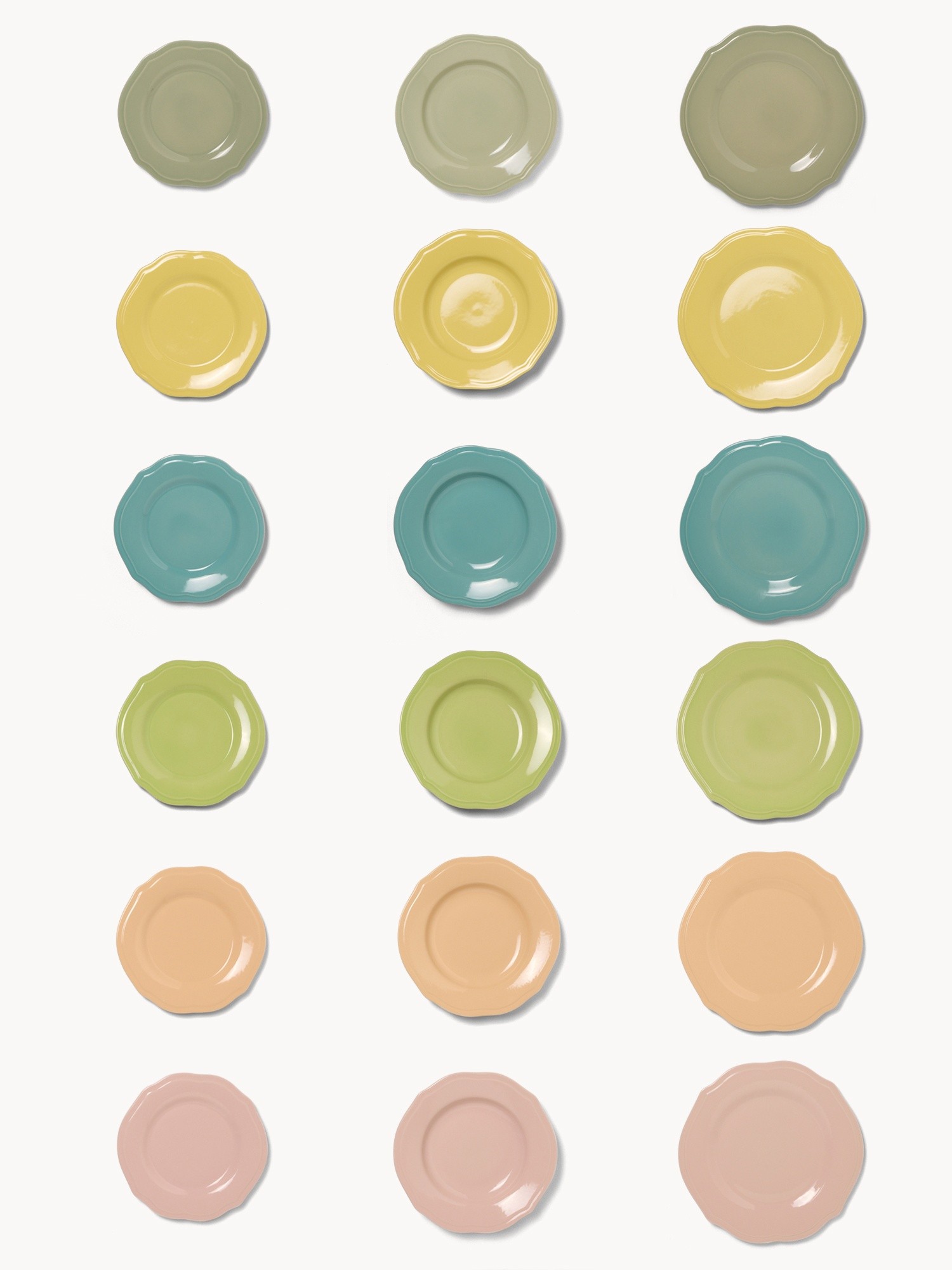 Set 18 piatti in ceramica pastello - Prezzo di lancio, Multicolor, large image number 1