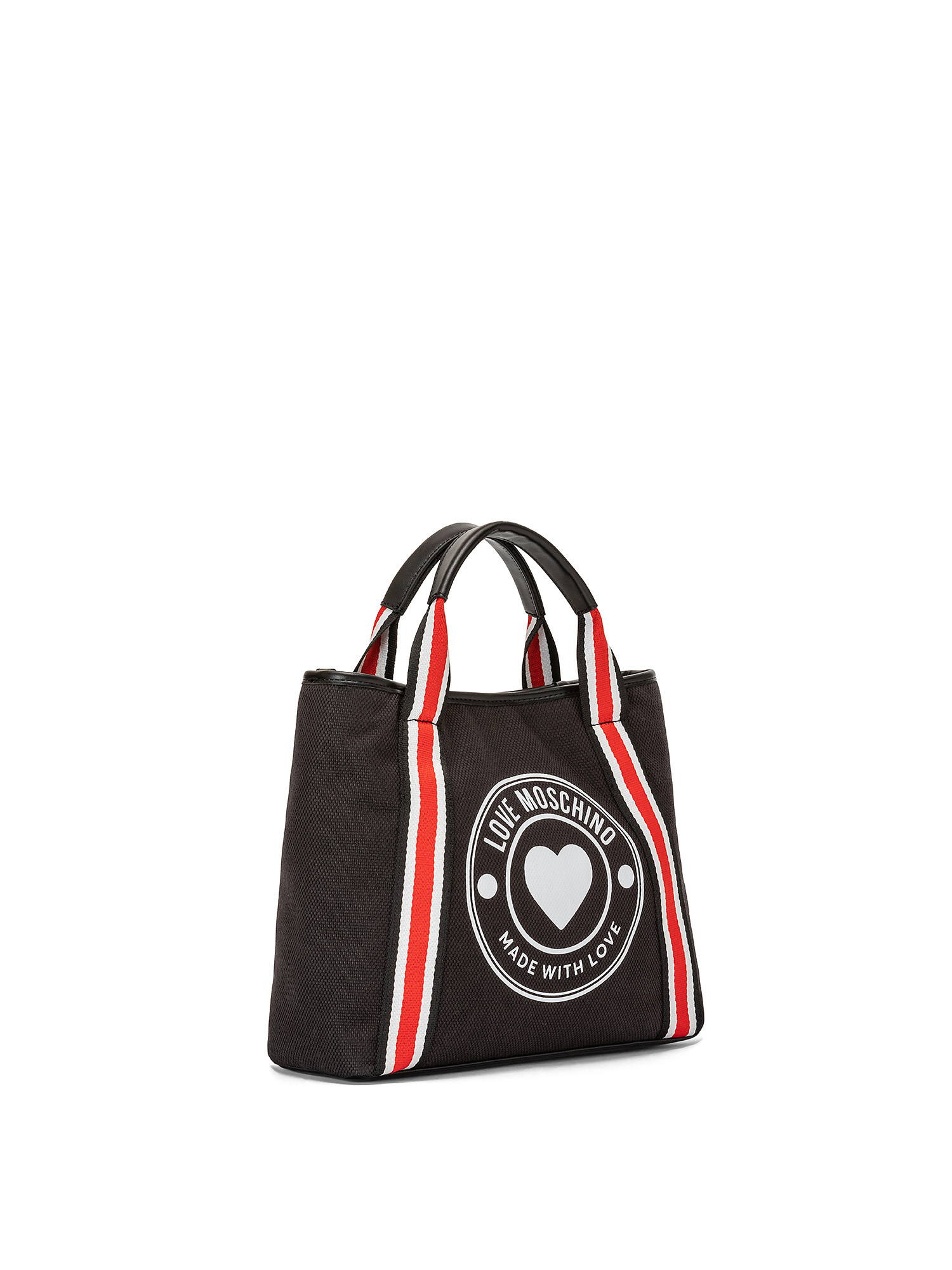 Handbag with logo, Black, large image number 1