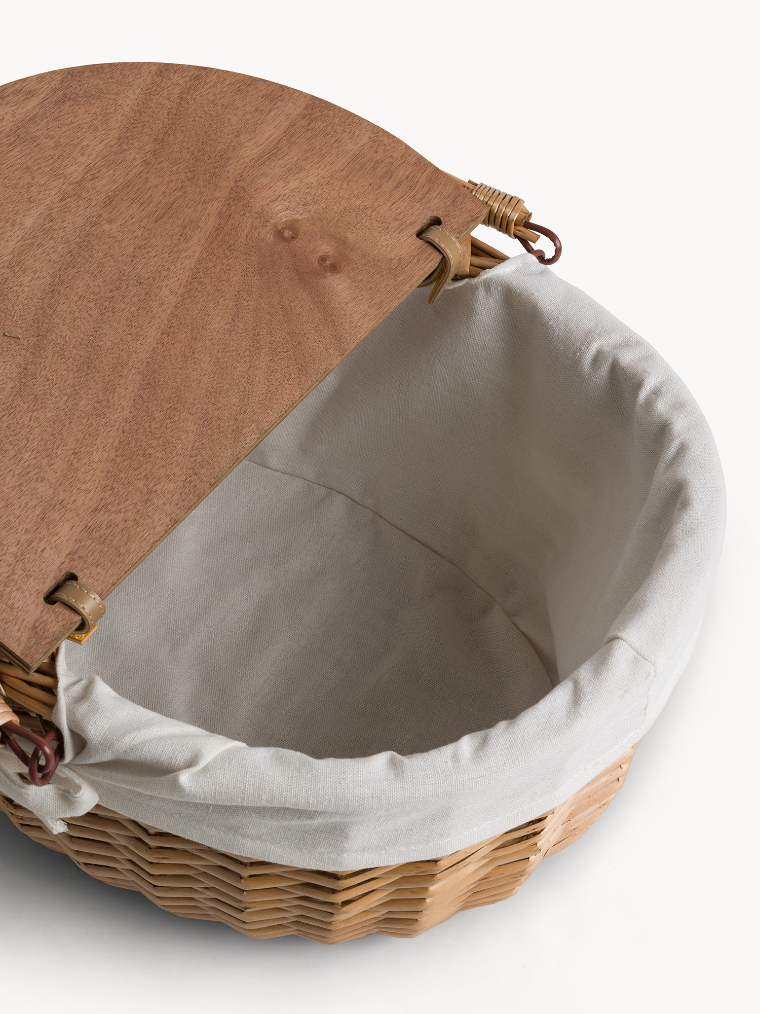 Cesto da pic-nic in vimini, Beige, large image number 1
