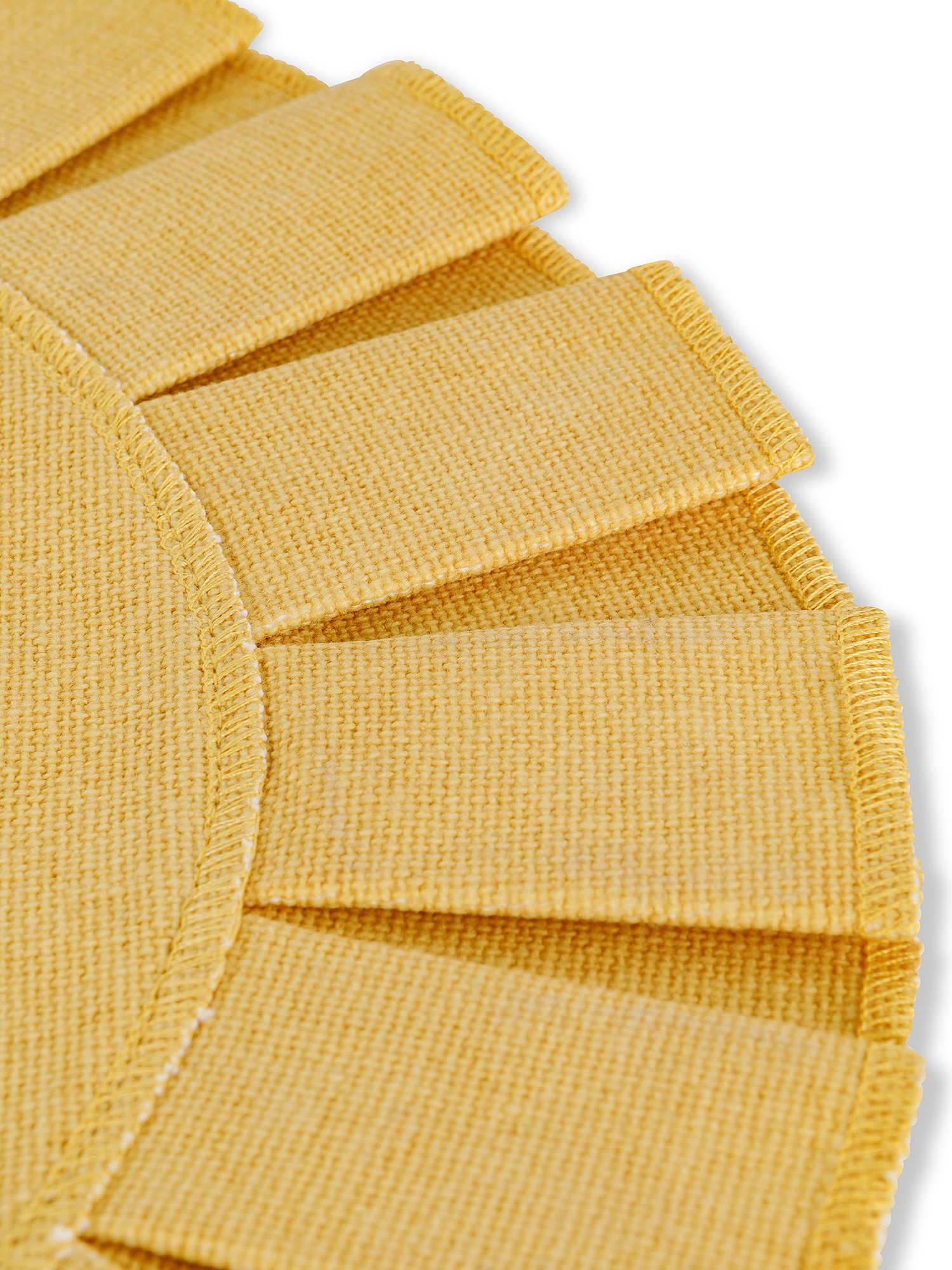 Solid color round placemat with frill, Yellow, large image number 1