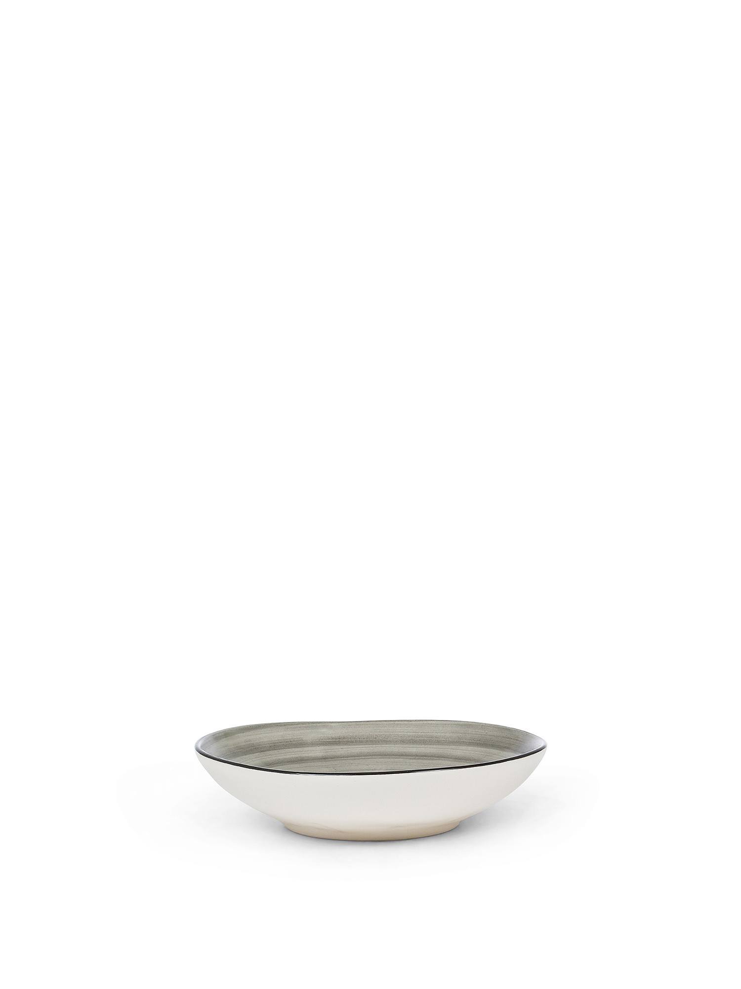 Tokyo stoneware soup plate, Grey, large image number 0