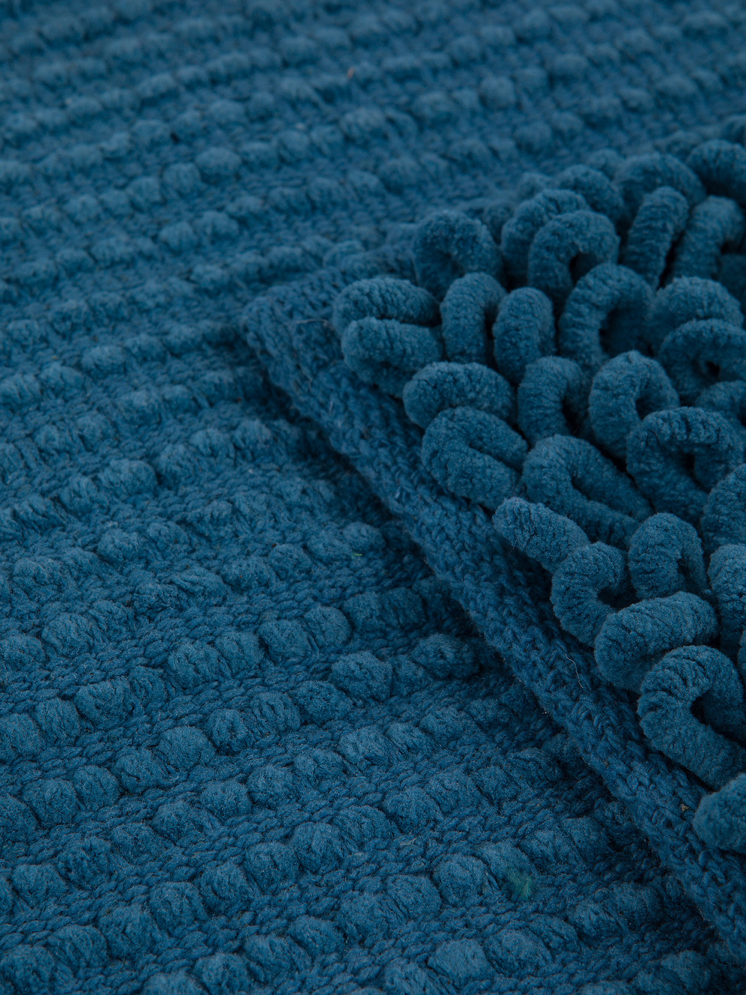 Tappeto bagno microfibra  shaggy, Blu, large image number 1